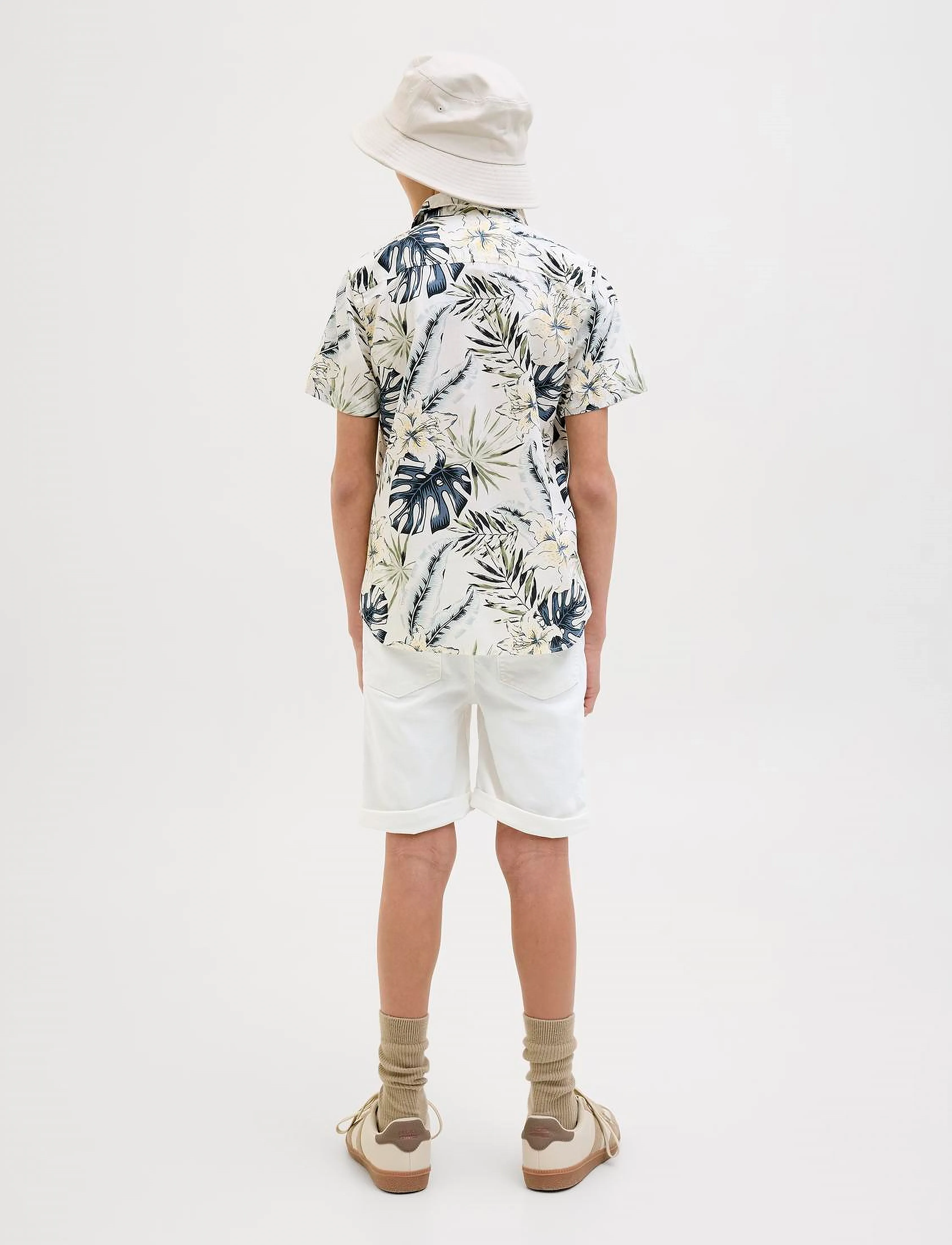 Jack & Jones - JJIRICK JJORIGINAL SHORTS SQ 912 JNR - jeansshorts - white denim - 5