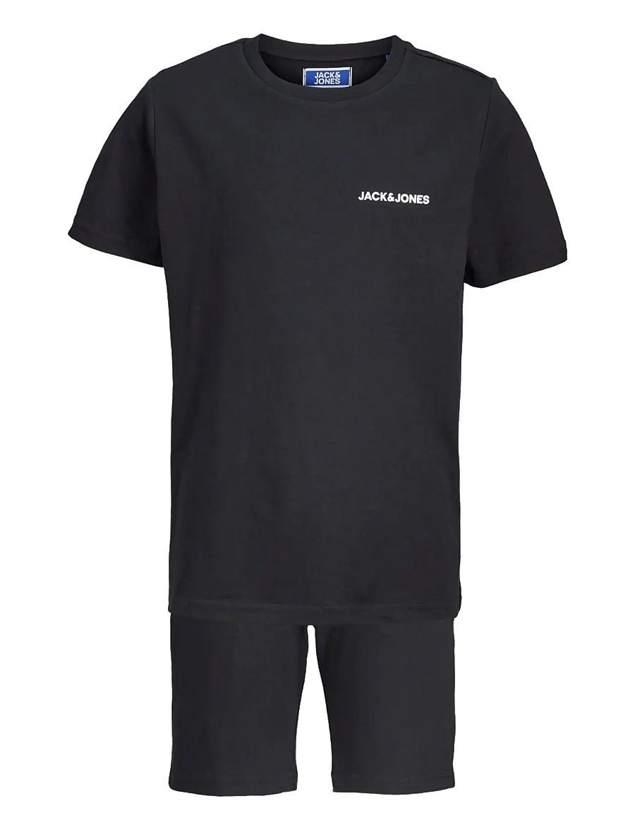 Jack & Jones - JACEVEREST SS TEE AND SHORTS SET W JNR - sæt med kortærmet t-shirt - black - 1