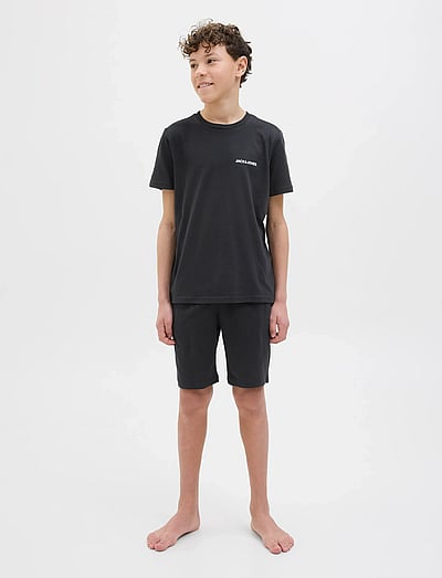 Jack & Jones JACEVEREST SS TEE AND SHORTS SET W JNR - Komplektai su marškinėliais trumpomis rankovėmis - BLACK / black