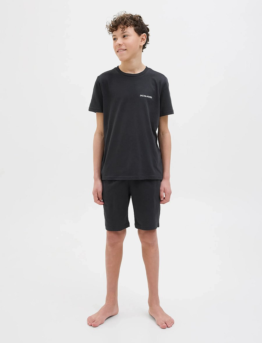 Jack & Jones - JACEVEREST SS TEE AND SHORTS SET W JNR - sæt med kortærmet t-shirt - black - 0