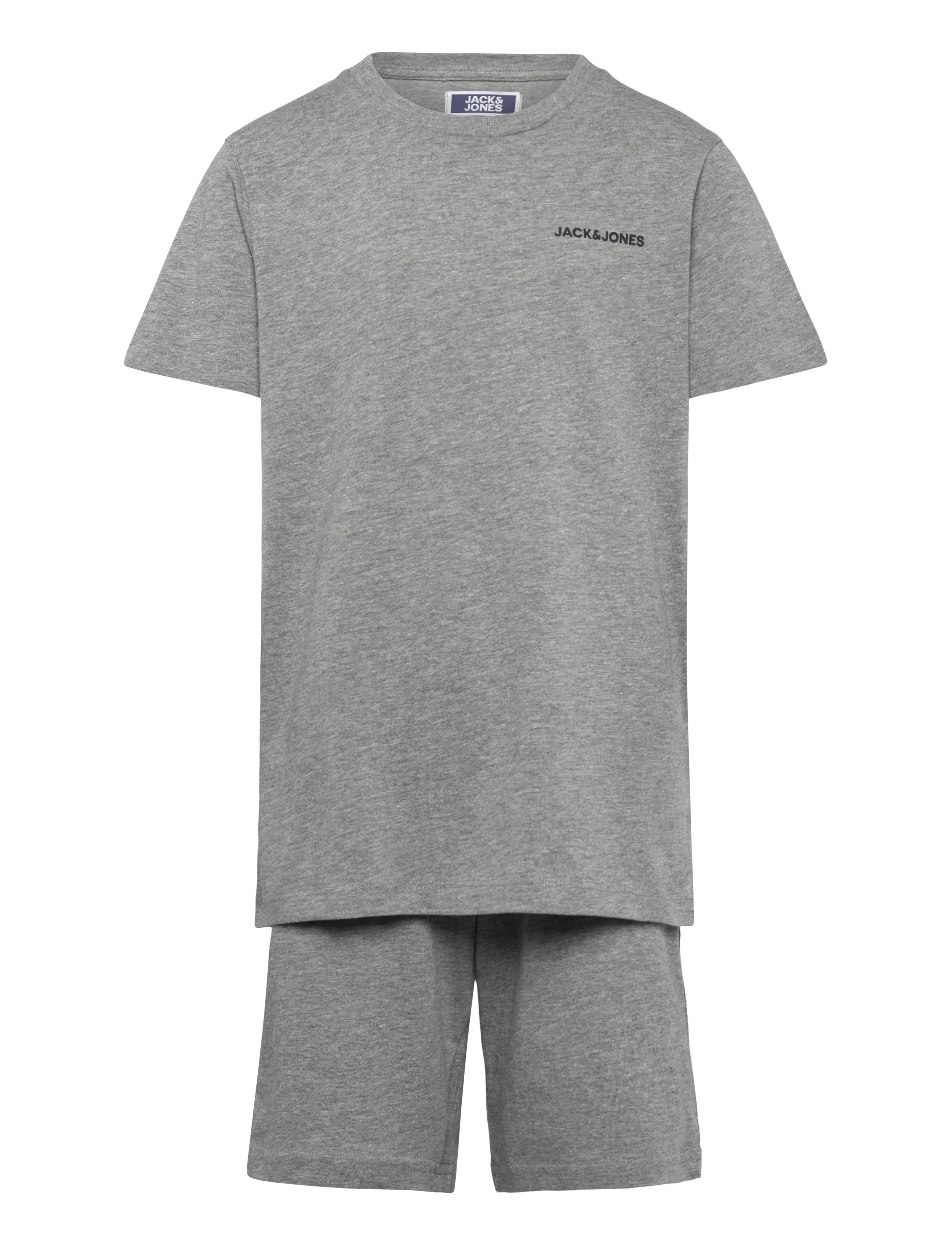 Jack & Jones Jaceverest Ss Tee And Shorts Set W Jnr, 152, Grey, Sæt > Sæt Med Kortærmet T-Shirt, Børn