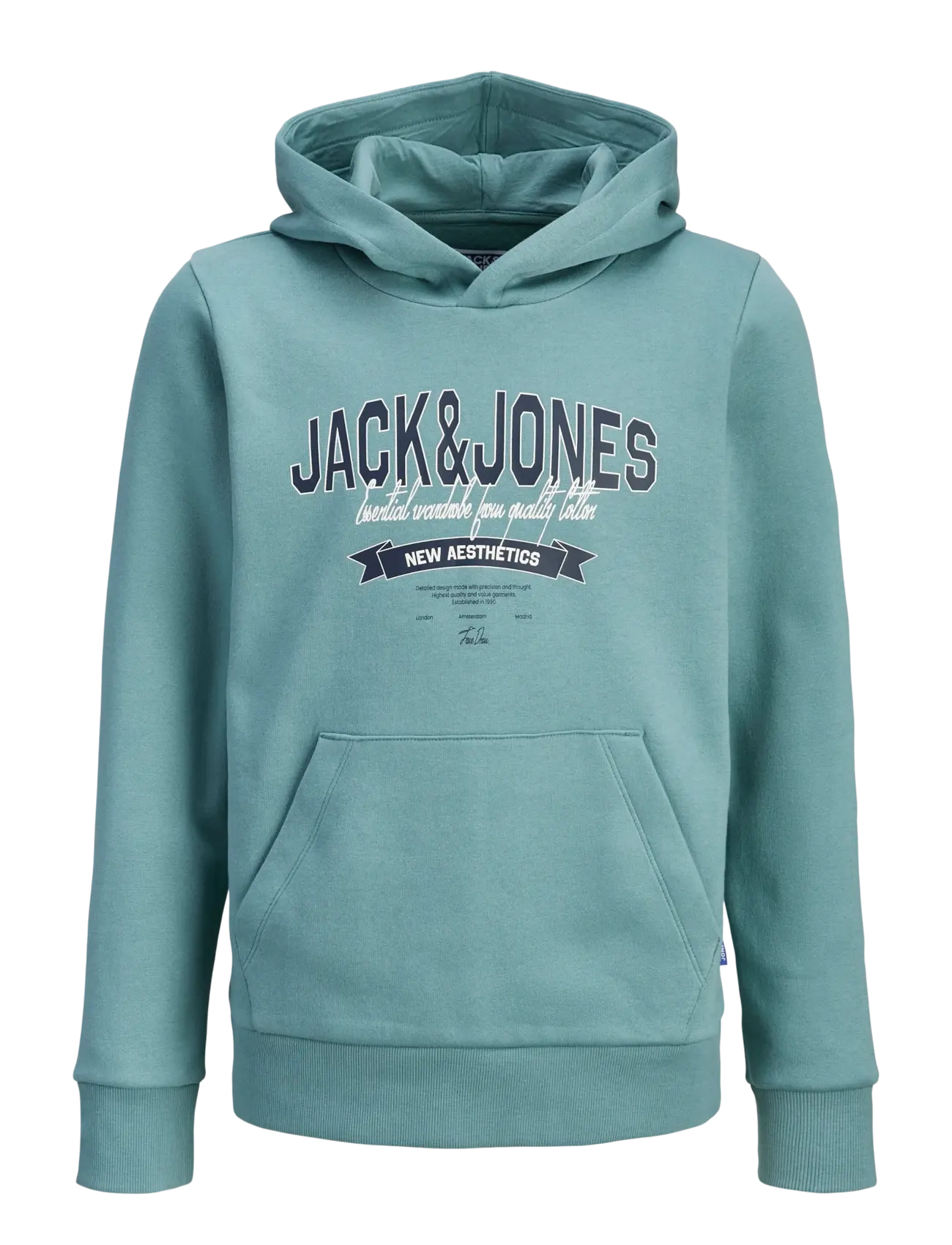 Jack & Jones JJELOGO SWEAT HOOD 2 COL 25/26 NOOS JNR - Kleidung - MINERAL BLUE / blue
