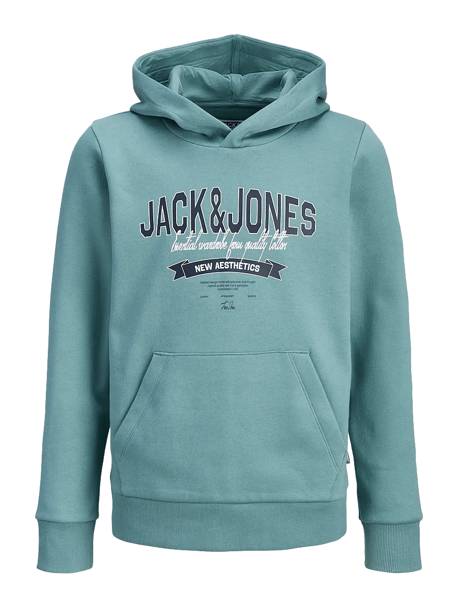 Jack & Jones - JJELOGO SWEAT HOOD 2 COL 25/26 NOOS JNR - kapuzenpullover - mineral blue - 1