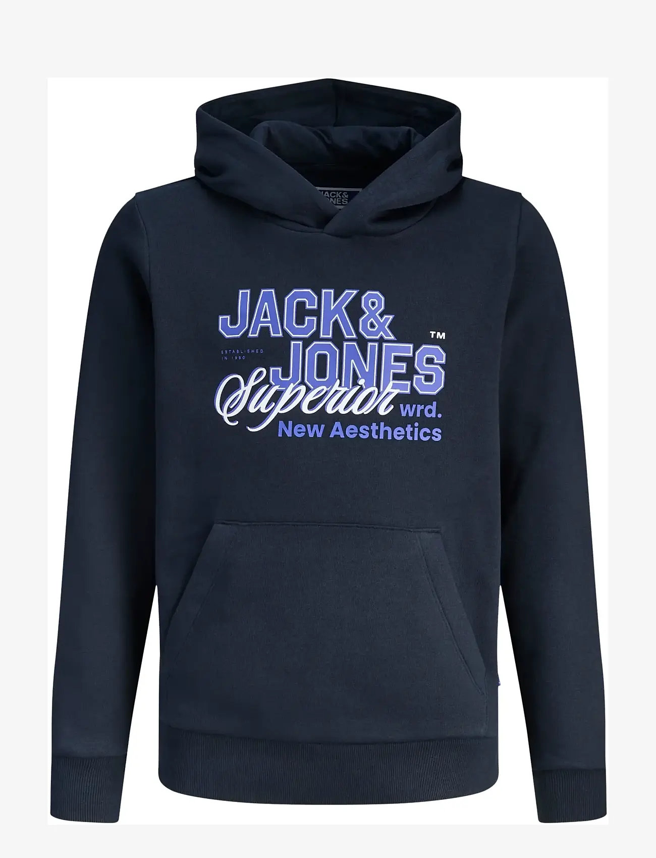 Jack & Jones - JJELOGO SWEAT HOOD 2 COL 25/26 NOOS JNR - hoodies - navy blazer - 1