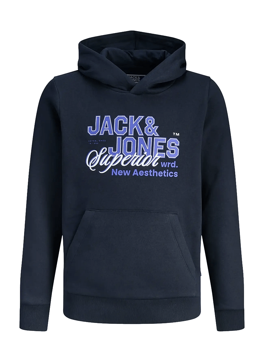 Jack & Jones - JJELOGO SWEAT HOOD 2 COL 25/26 NOOS JNR - pulls à capuche - navy blazer - 1