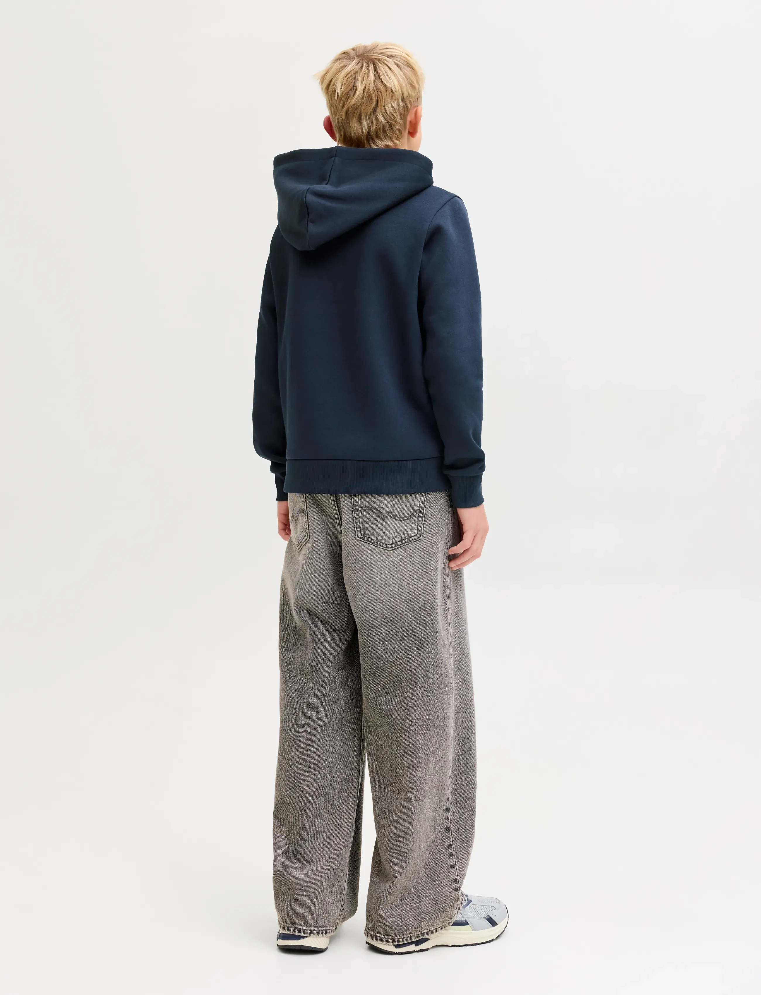 Jack & Jones - JJELOGO SWEAT HOOD 2 COL 25/26 NOOS JNR - pulls à capuche - navy blazer - 2