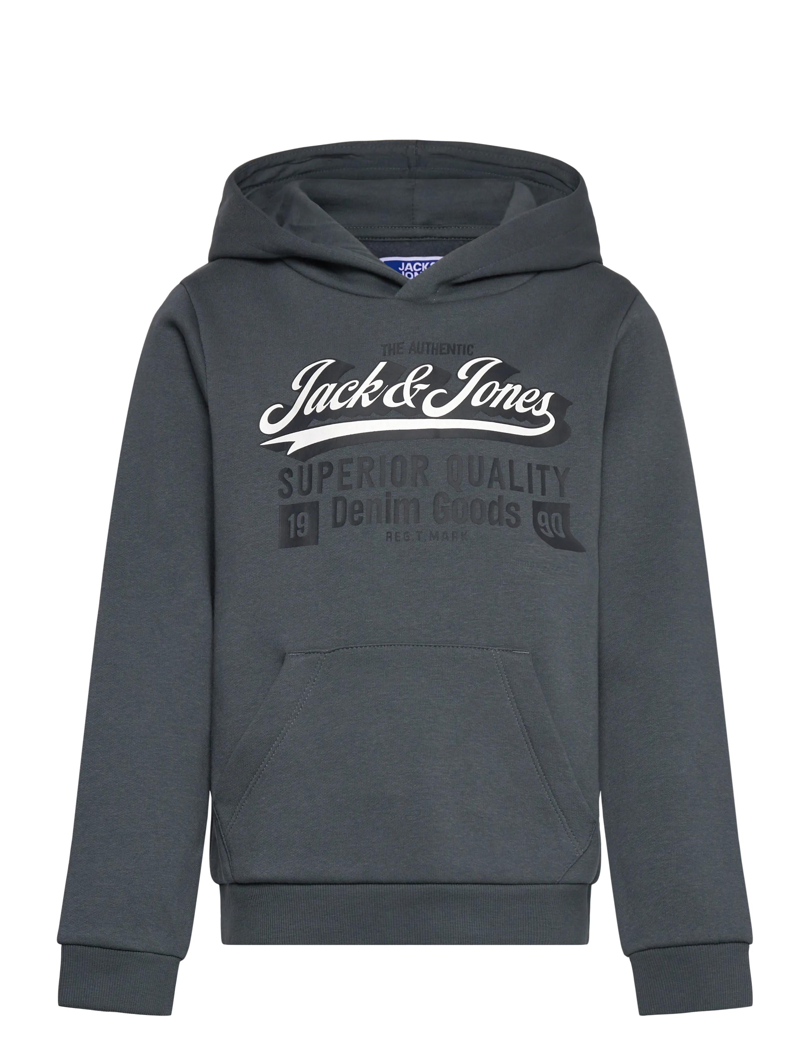 Jack & Jones JJELOGO SWEAT HOOD 2 COL 25/26 NOOS MNI - Kapuzenpullover - STORMY WEATHER / white