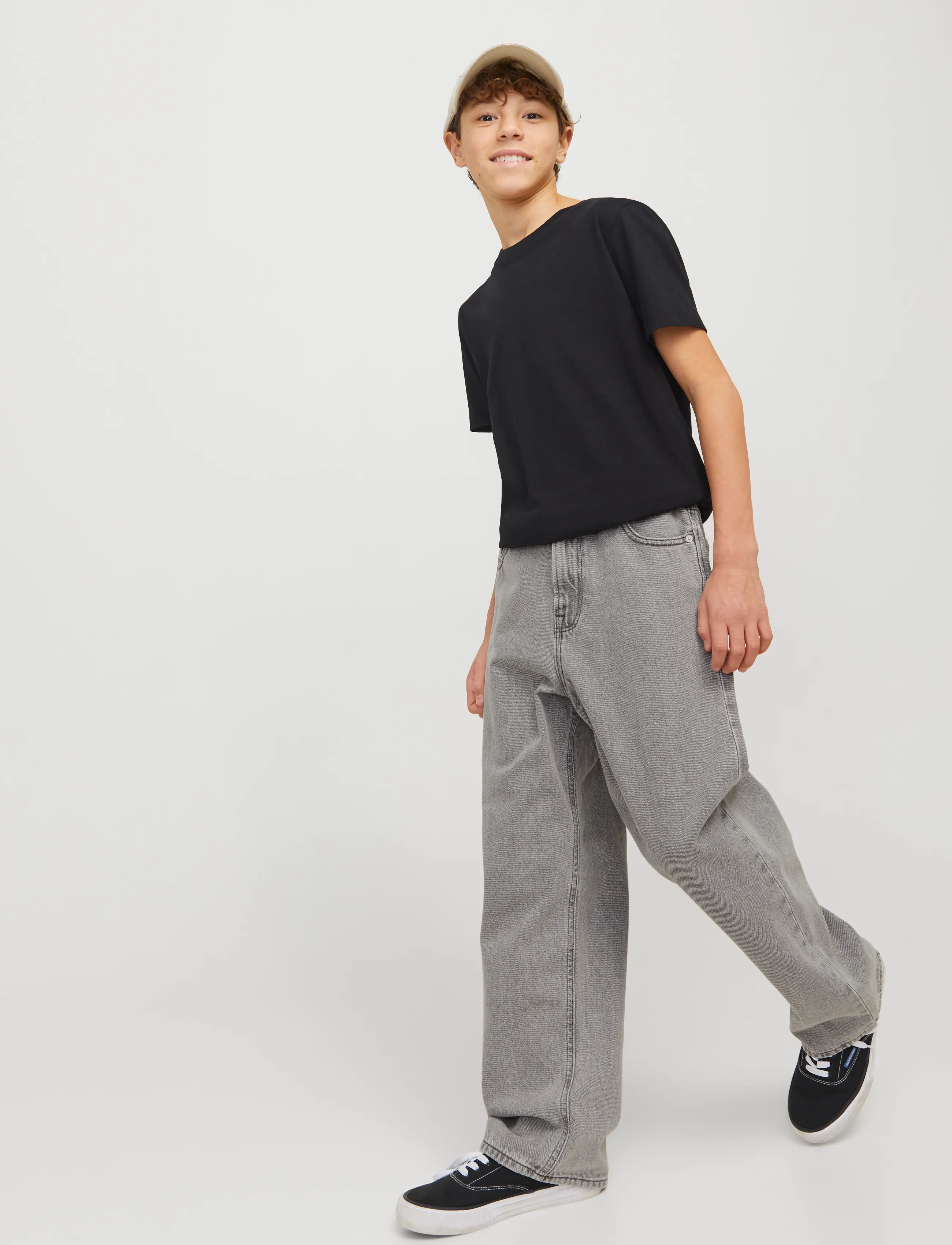 Jack & Jones - JJIALEX JJORIGINAL SQ 852 NOOS JNR - loose jeans - grey denim - 4