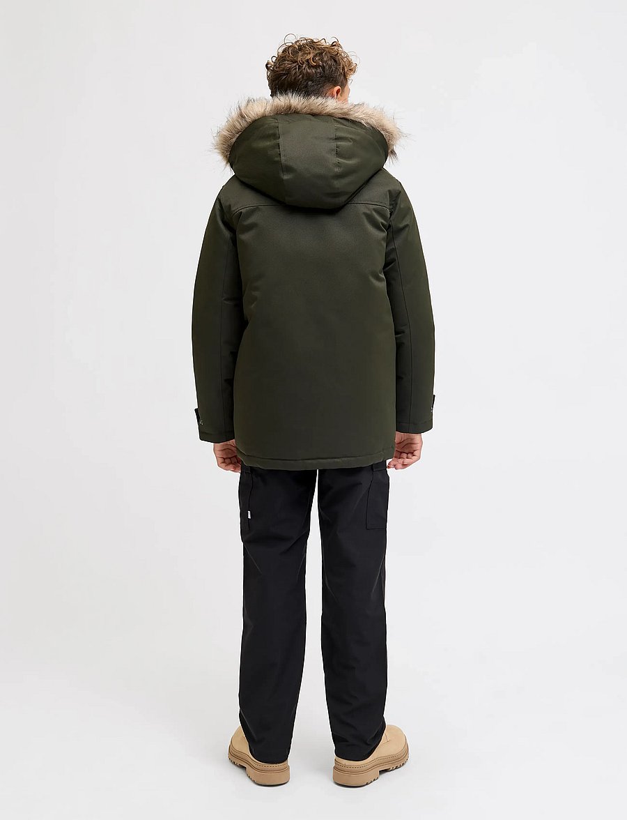 Jack & Jones - JJCHARLIE DETACHABLE FAUX FUR PARK JNR - veste rembourrée - rosin - 3