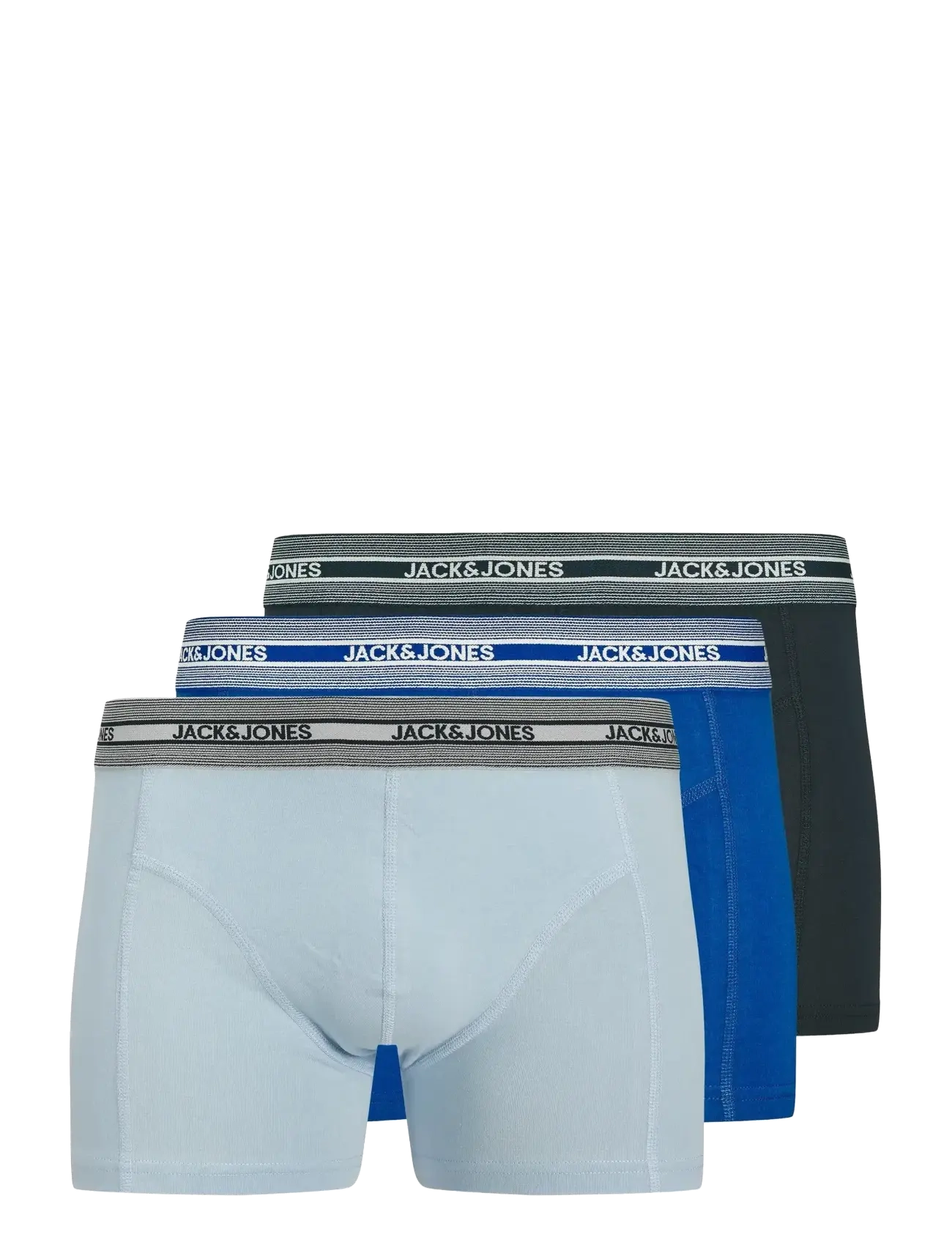 JACLEO SOLID TRUNKS 3 PACK JNR - CHAMBRAY BLUE