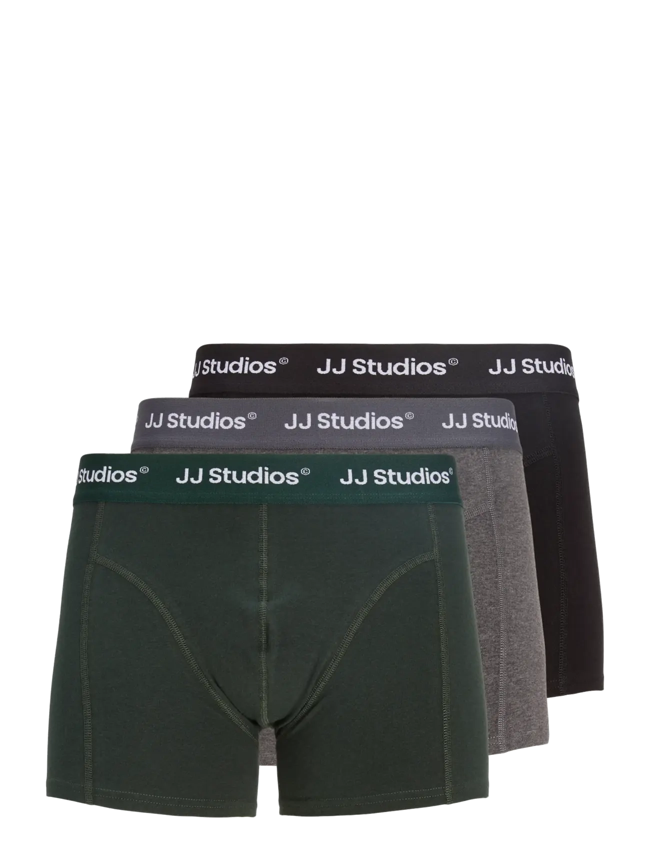 Jack & Jones JACSOHO SOLID TRUNKS 3 PACK JNR SN - Kleidung - BLACK / black