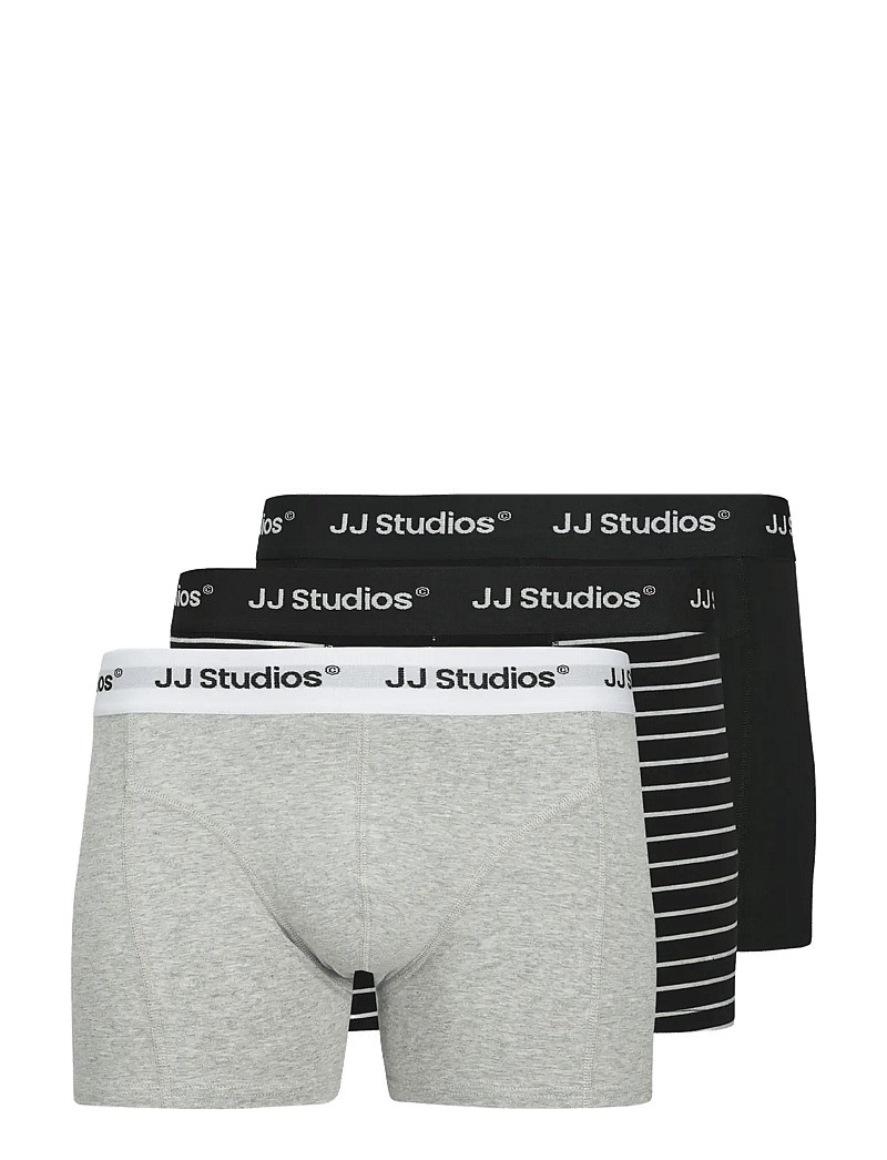 Jack & Jones - JACSOHO SOLID TRUNKS 3 PACK JNR SN - kalsonger - black - 0