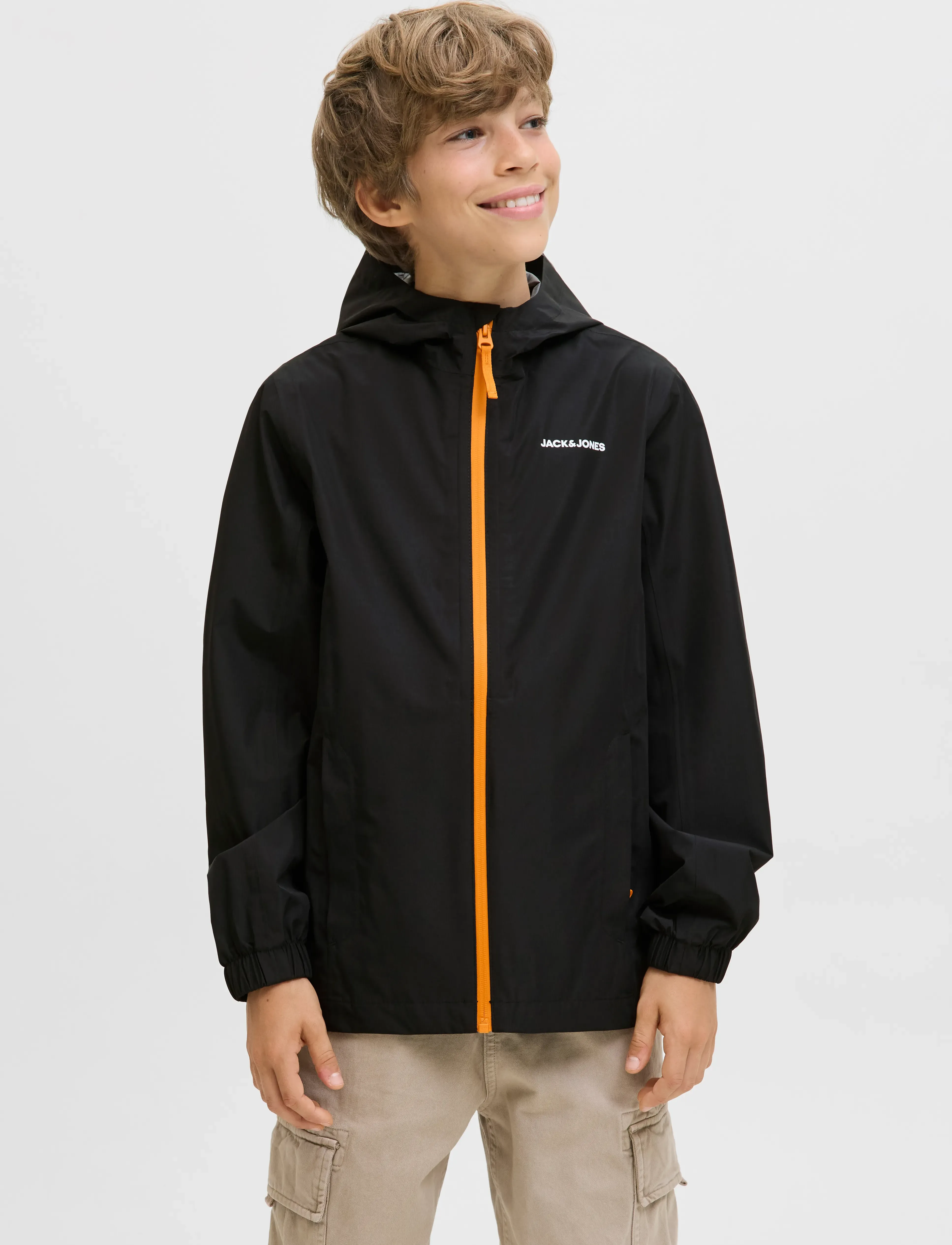 Jack & Jones Jjeflynn Rain Jacket Noos Jnr, 140, Rainwear, Schwarz - Jackets, Kinder