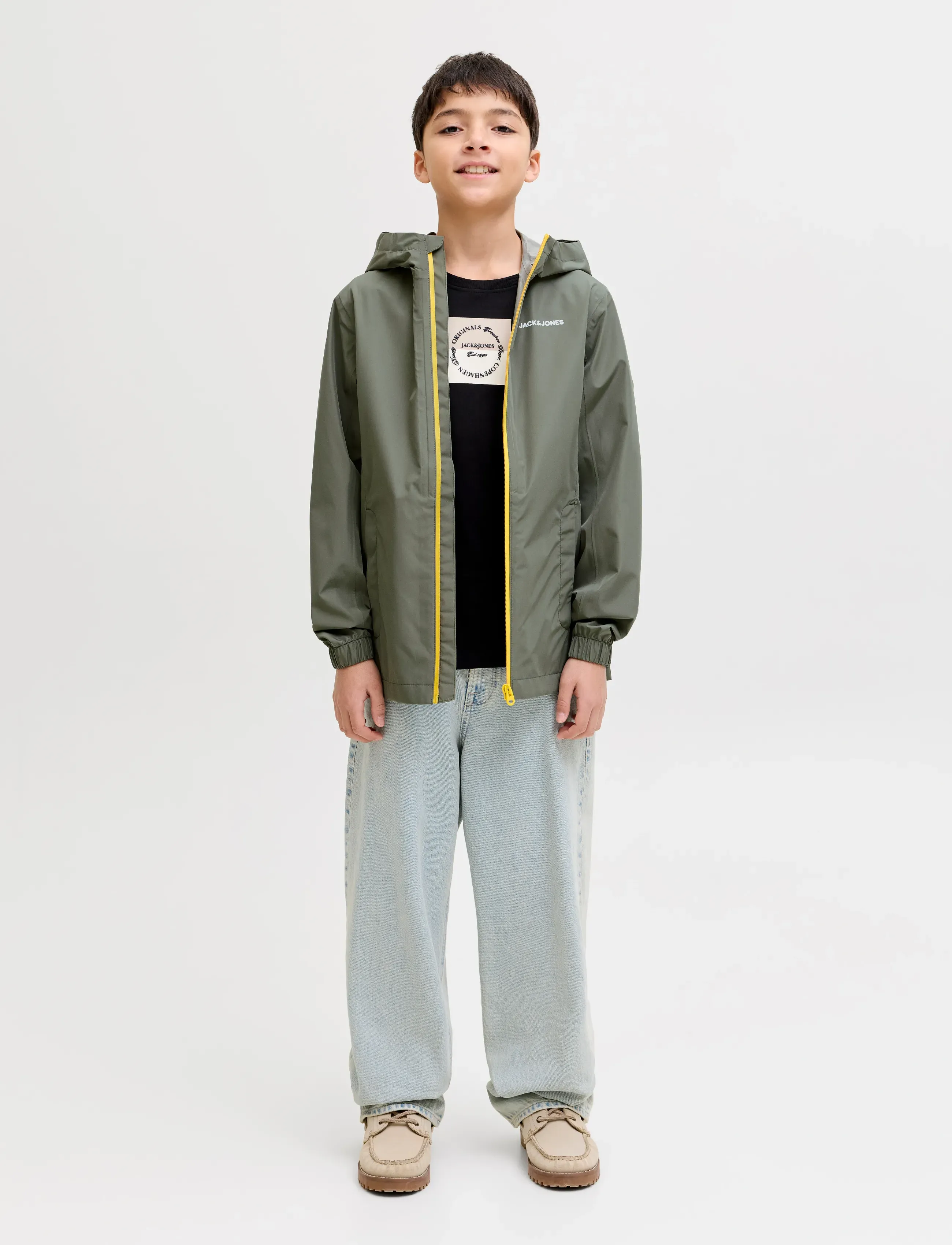 Jack & Jones - JJEFLYNN RAIN JACKET NOOS JNR - vihmajoped - dusty olive - 4