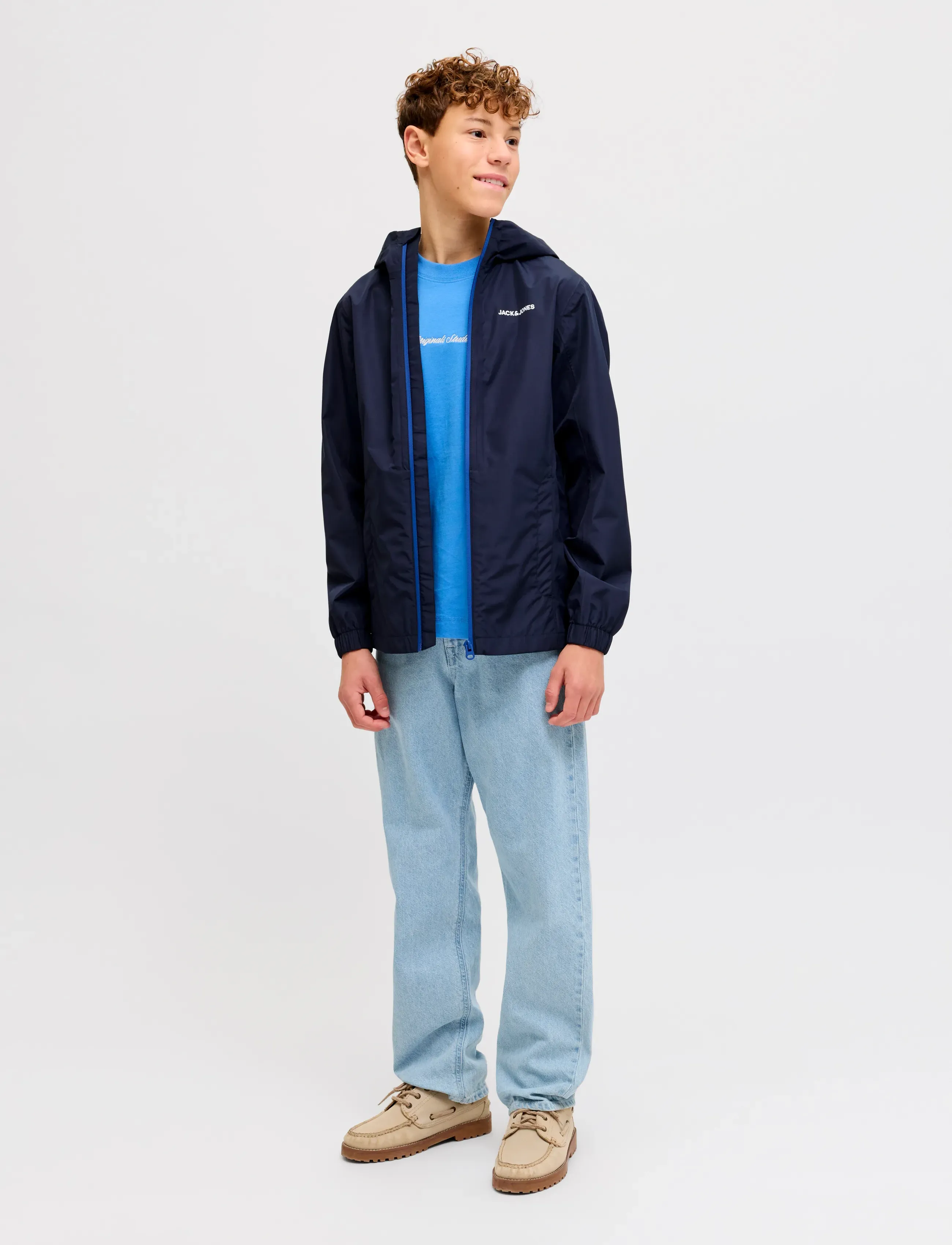 Jack & Jones - JJEFLYNN RAIN JACKET NOOS JNR - rain jackets - navy blazer - 3