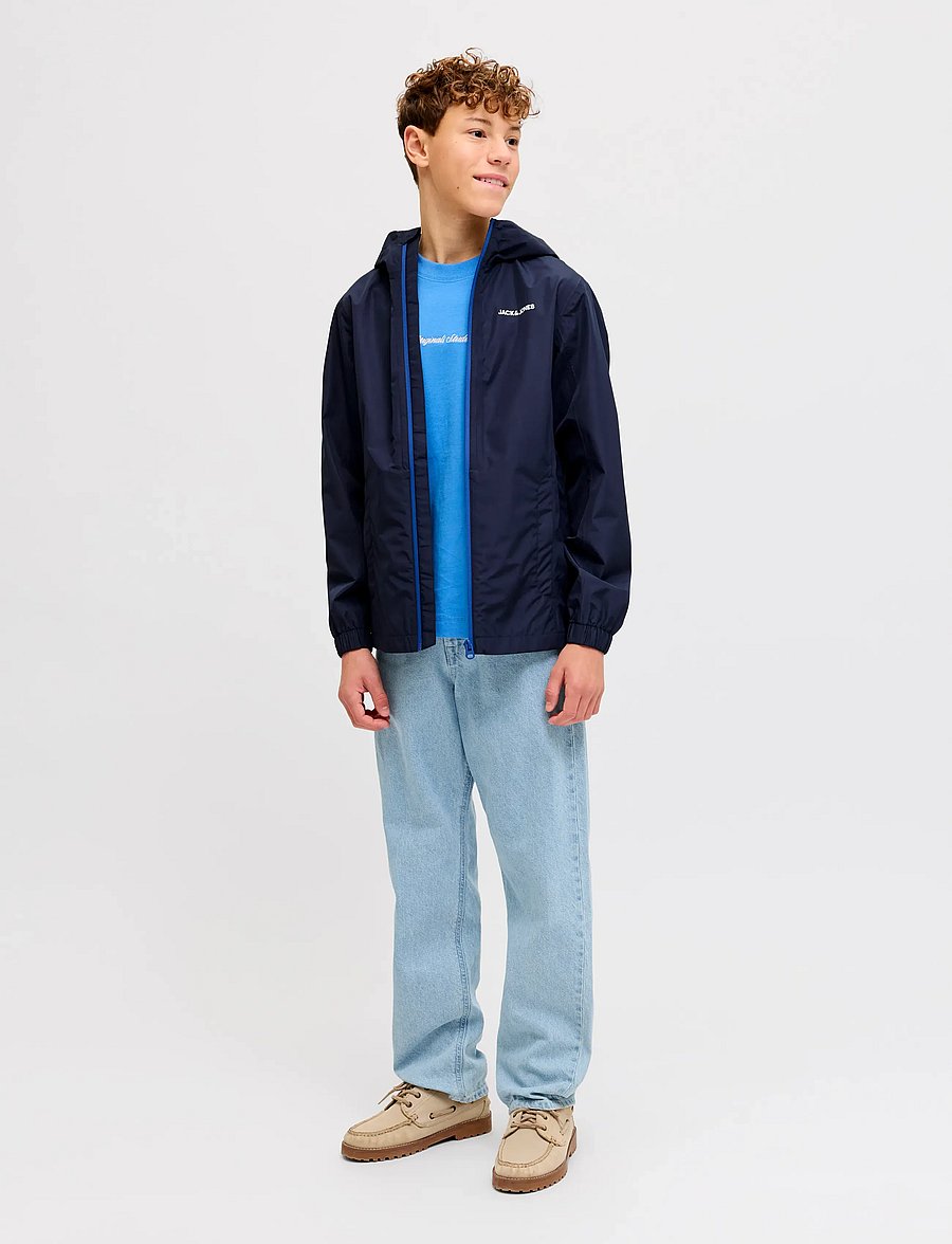 Jack & Jones - JJEFLYNN RAIN JACKET NOOS JNR - regnjackor - navy blazer - 3
