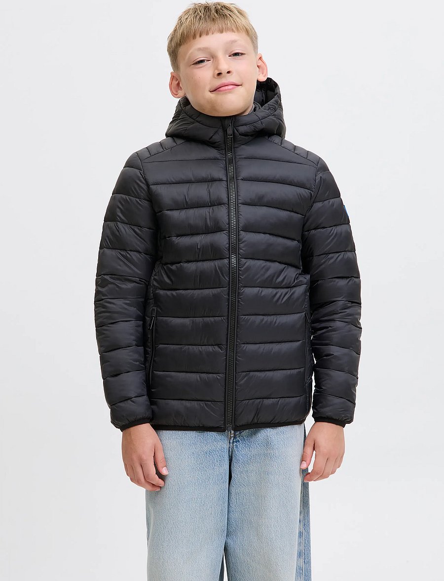 Jack & Jones - JJEBRADLEY LIGHT PUFFER HOOD JNR - vetrarjakkar - black - 0
