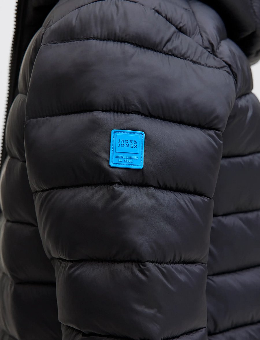 Jack & Jones - JJEBRADLEY LIGHT PUFFER HOOD JNR - vetrarjakkar - black - 4