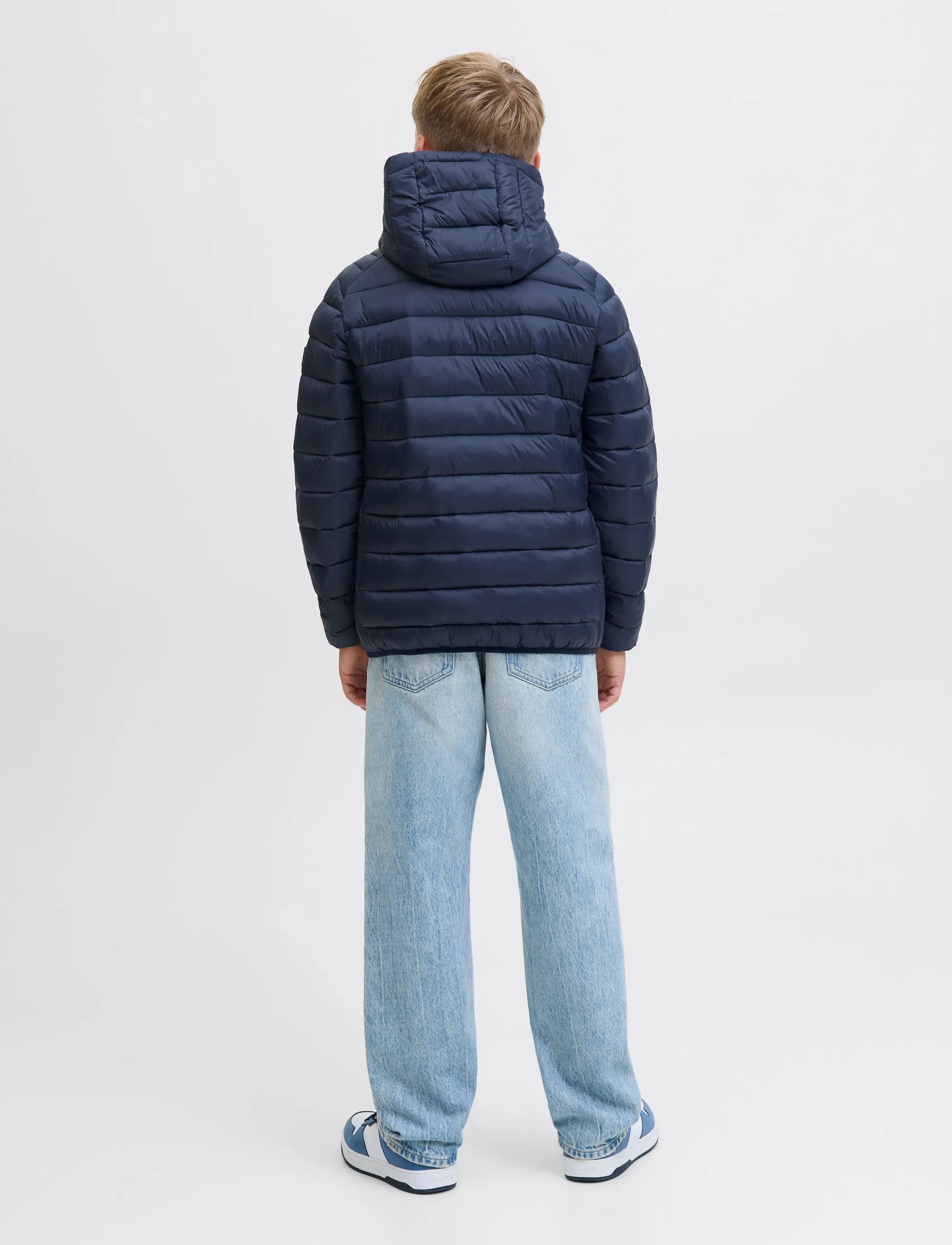 Jack & Jones - JJEBRADLEY LIGHT PUFFER HOOD JNR - Žieminė striukė - sky captain - 3