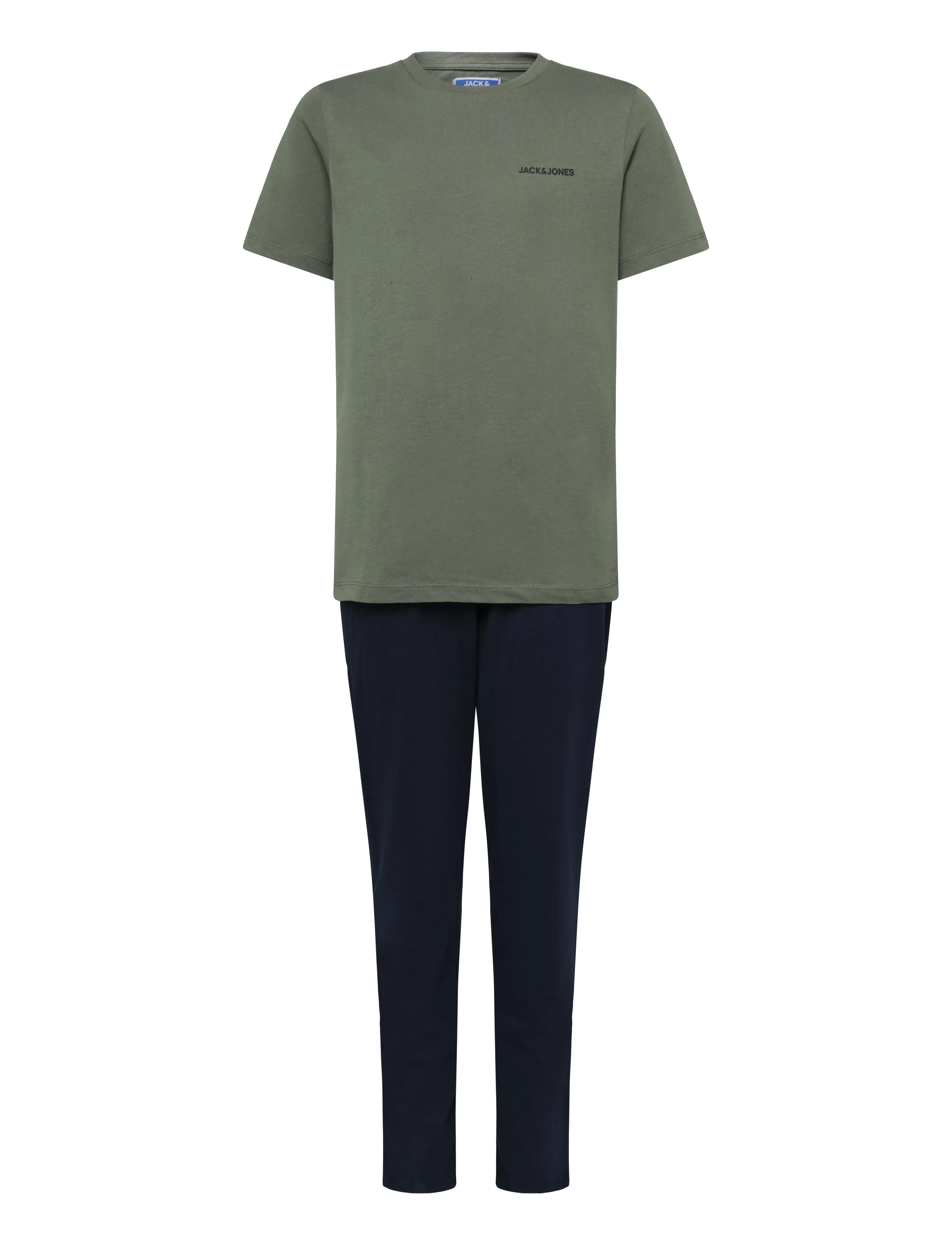 Jack & Jones JACEVEREST SS TEE AND PANTS SET W JNR - Jack & Jones Junior - BEETLE / khaki/green
