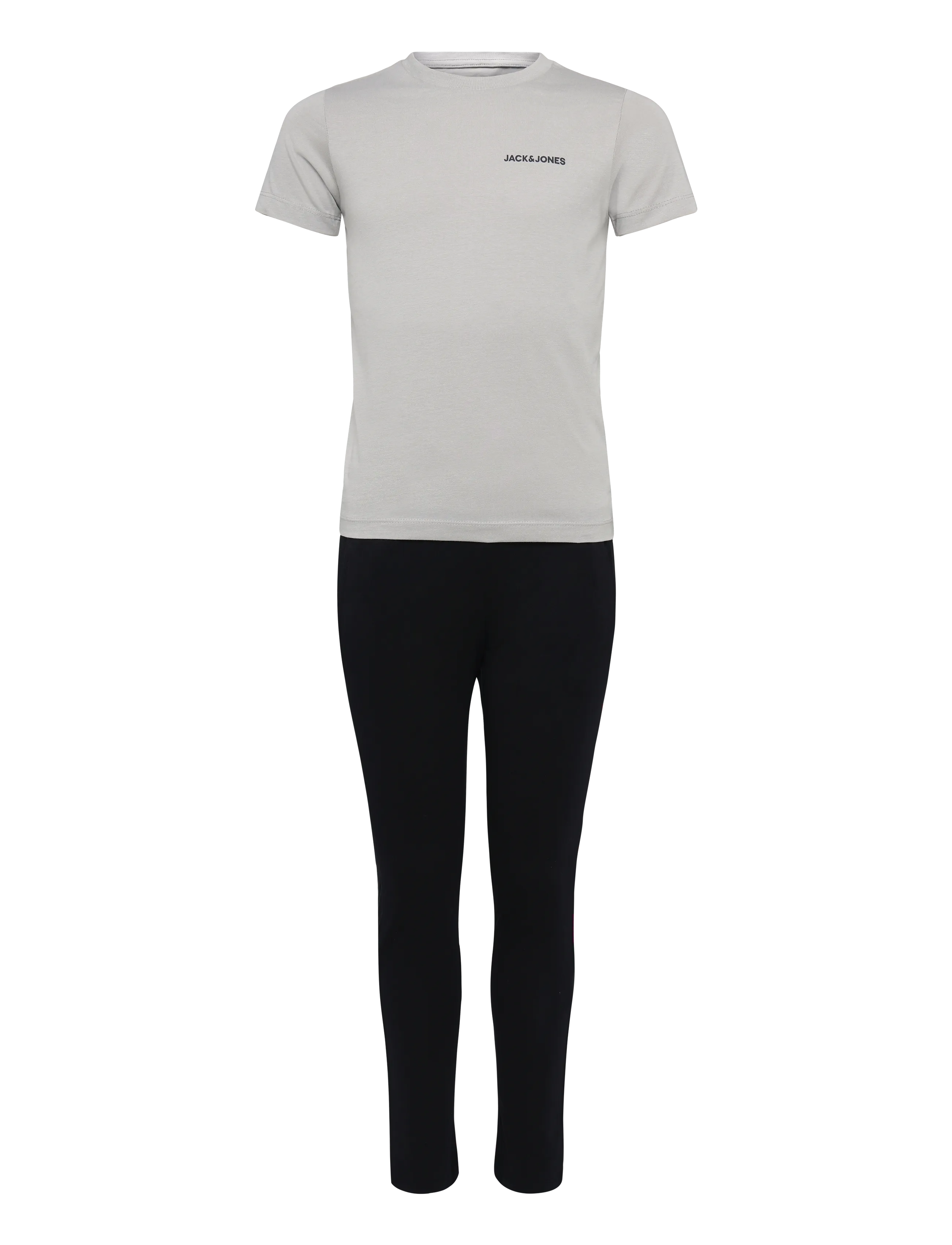 Jack & Jones JACEVEREST SS TEE AND PANTS SET W JNR - Komplektid - DRIZZLE / grey