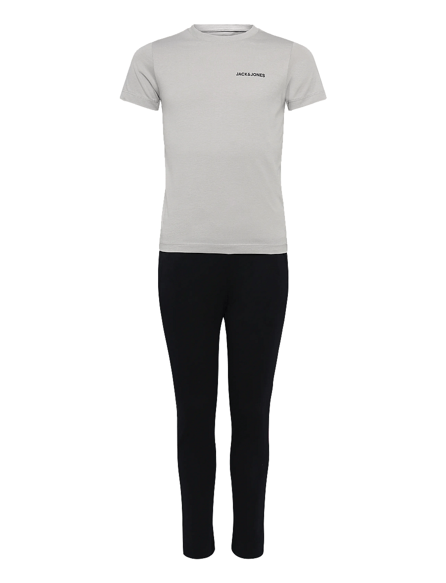 Jack & Jones - JACEVEREST SS TEE AND PANTS SET W JNR - sets mit kurzärmeligem t-shirt - drizzle - 1