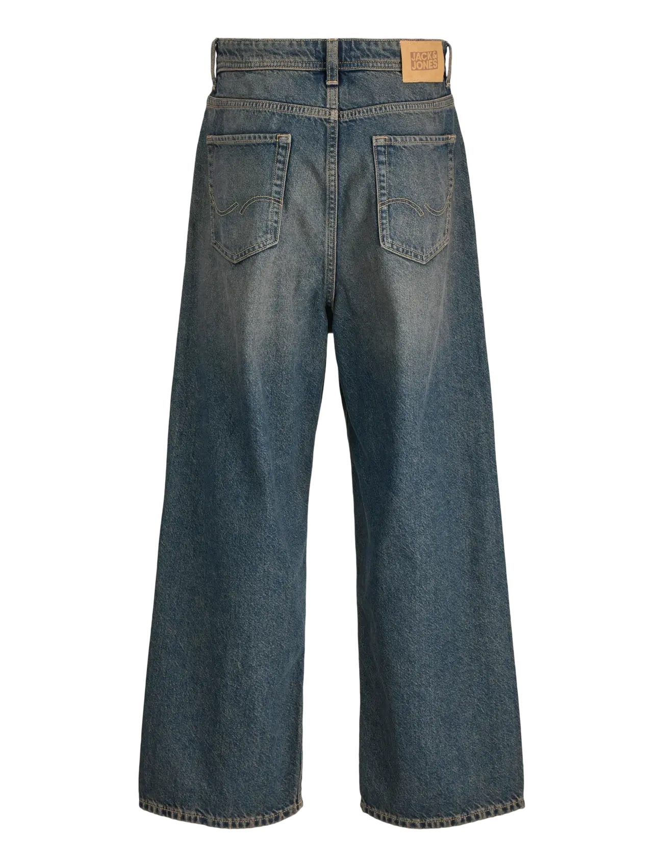 Jack & Jones JJIRON JJORIGINAL SQ 311 JNR - Wide leg jeans - BLUE DENIM / blue