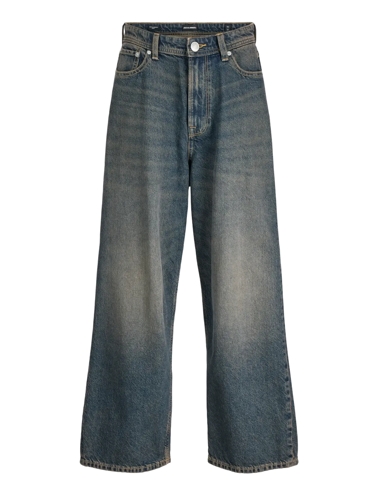 Jack & Jones - JJIRON JJORIGINAL SQ 311 JNR - hosen mit weitem bein - blue denim - 2