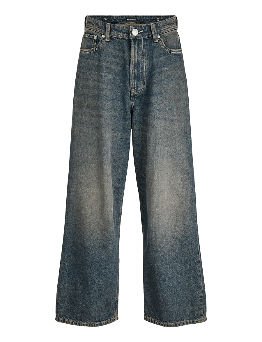 Jack & Jones - JJIRON JJORIGINAL SQ 311 JNR - hosen mit weitem bein - blue denim - 2