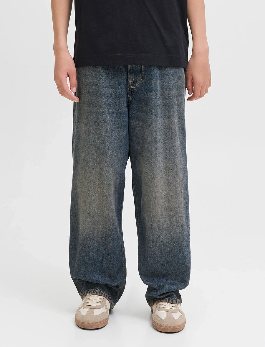 Jack & Jones - JJIRON JJORIGINAL SQ 311 JNR - hosen mit weitem bein - blue denim - 0