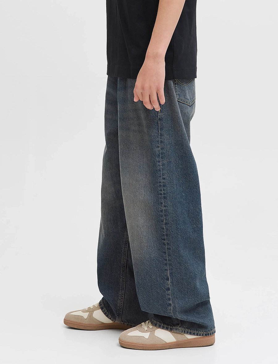 Jack & Jones - JJIRON JJORIGINAL SQ 311 JNR - hosen mit weitem bein - blue denim - 4