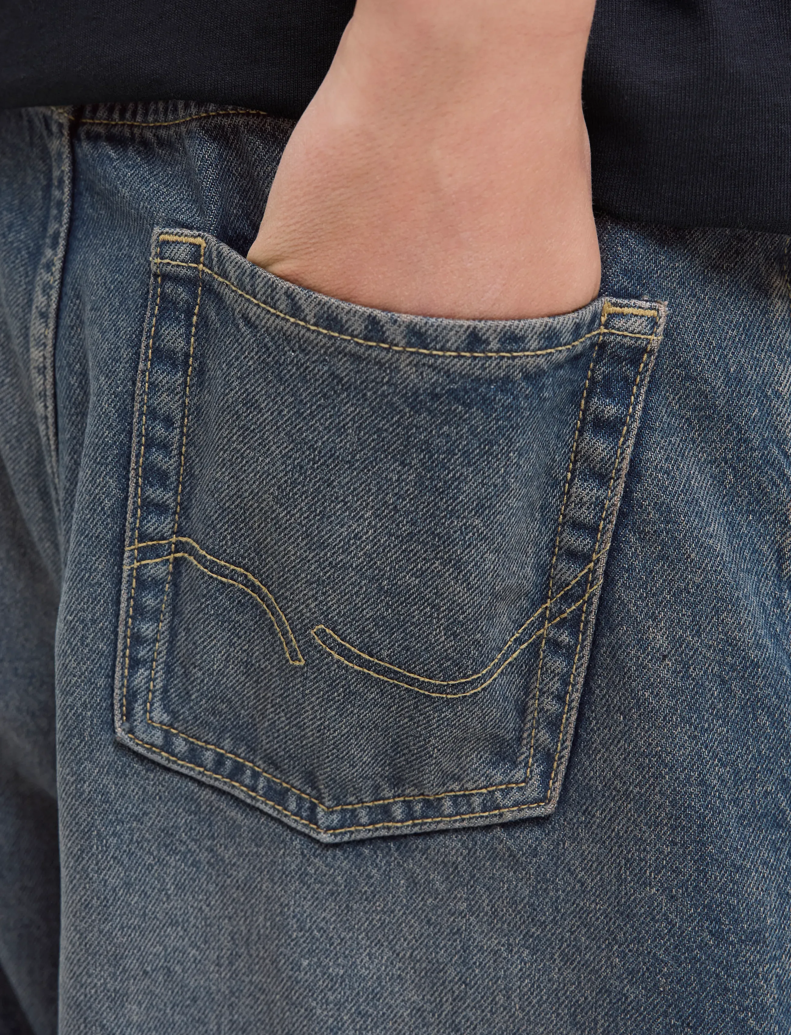 Jack & Jones - JJIRON JJORIGINAL SQ 311 JNR - hosen mit weitem bein - blue denim - 5
