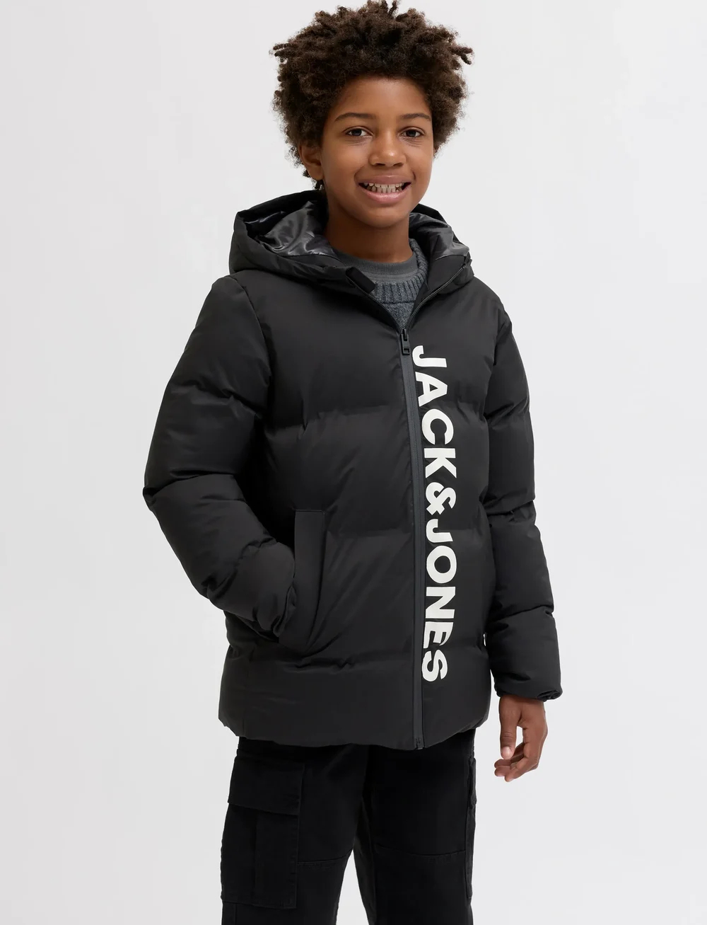 Jack & Jones - JJKAITO PUFFER JACKET LN JNR - winterjacke - black - 0