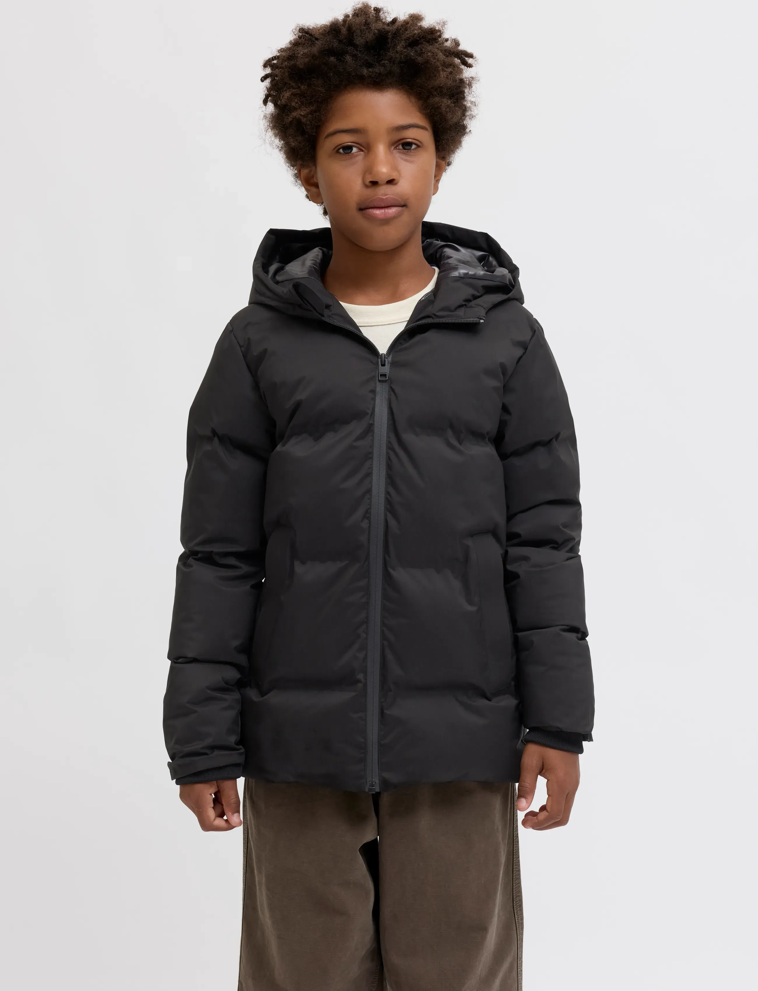 Jack & Jones - JJKAITO PUFFER JACKET LN JNR - vinterjakker - black - 0