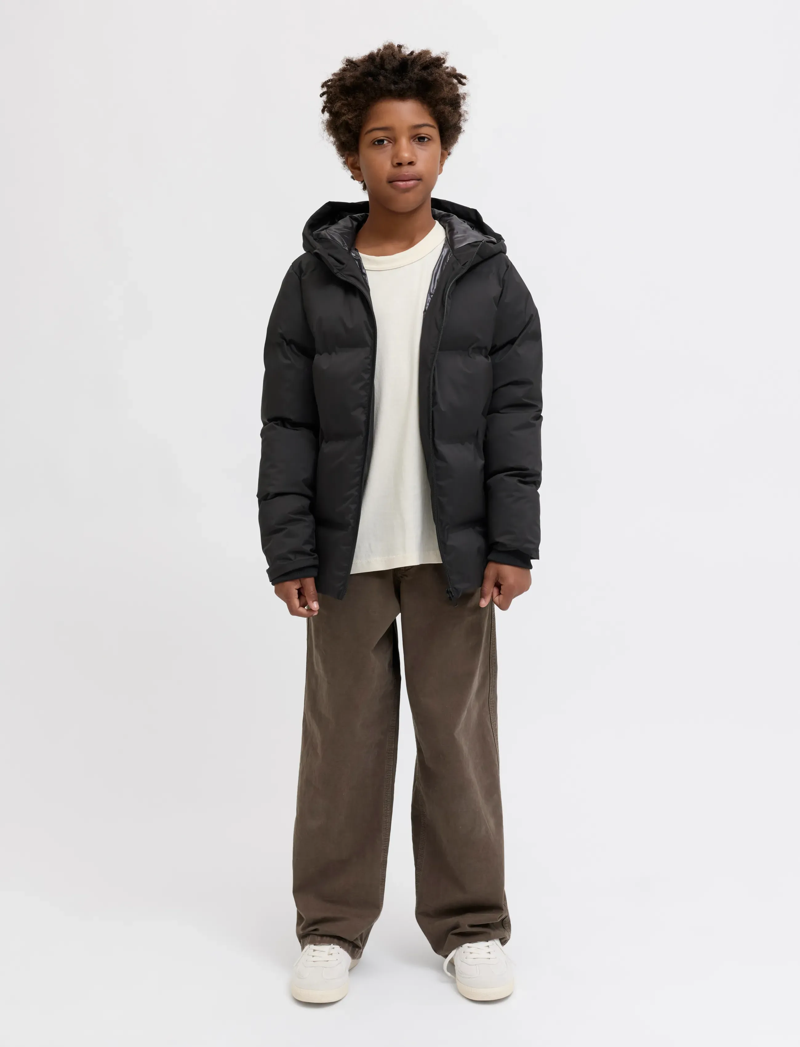 Jack & Jones - JJKAITO PUFFER JACKET LN JNR - vinterjakker - black - 3