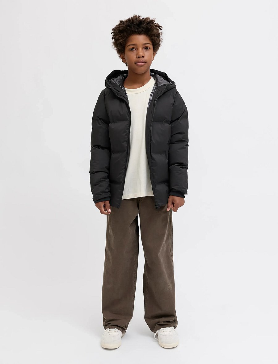 Jack & Jones - JJKAITO PUFFER JACKET LN JNR - vinterjakker - black - 3