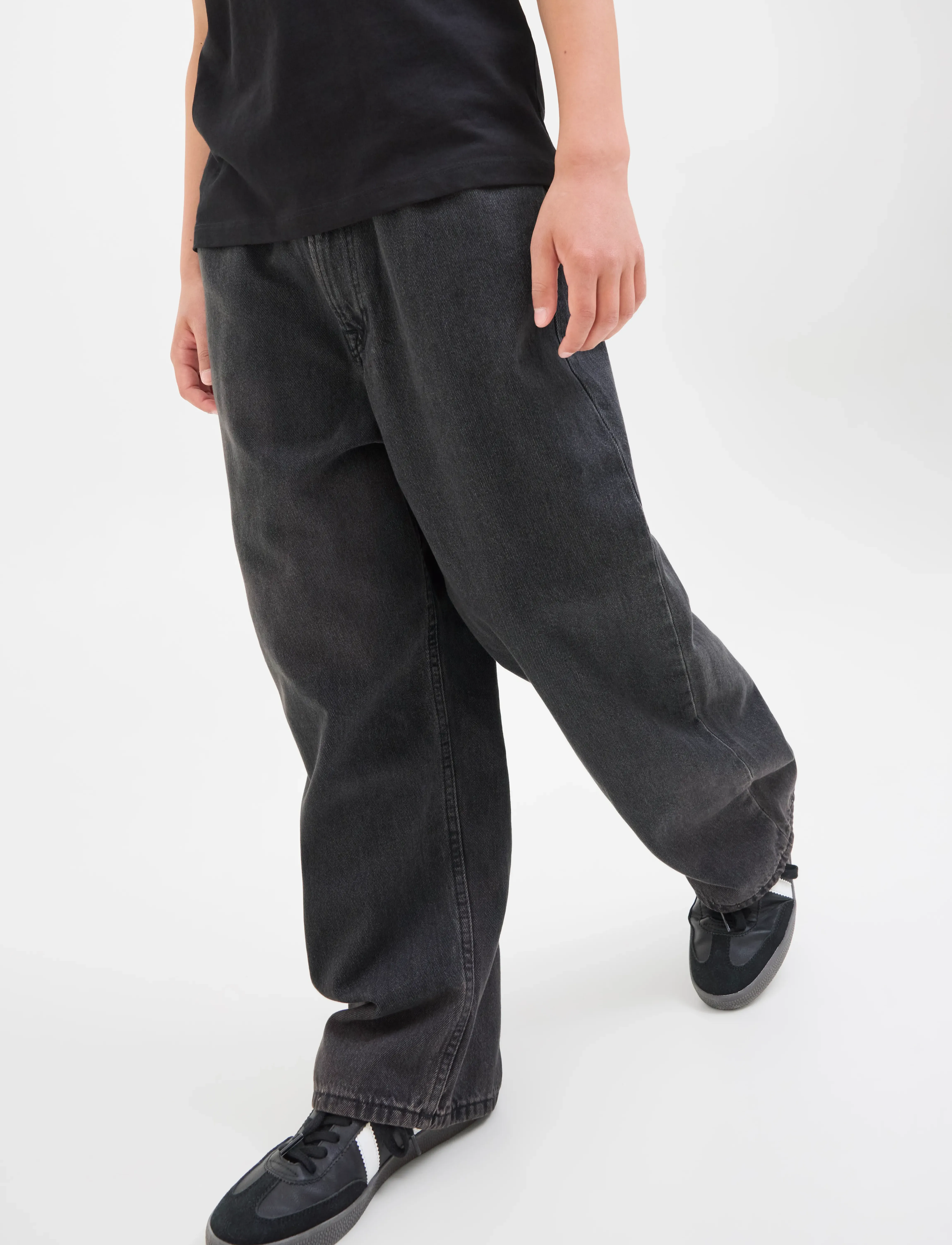 Jack & Jones - JJIRON JJORIGINAL AKM 823 NOOS JNR - laia säärega teksad - black denim - 5