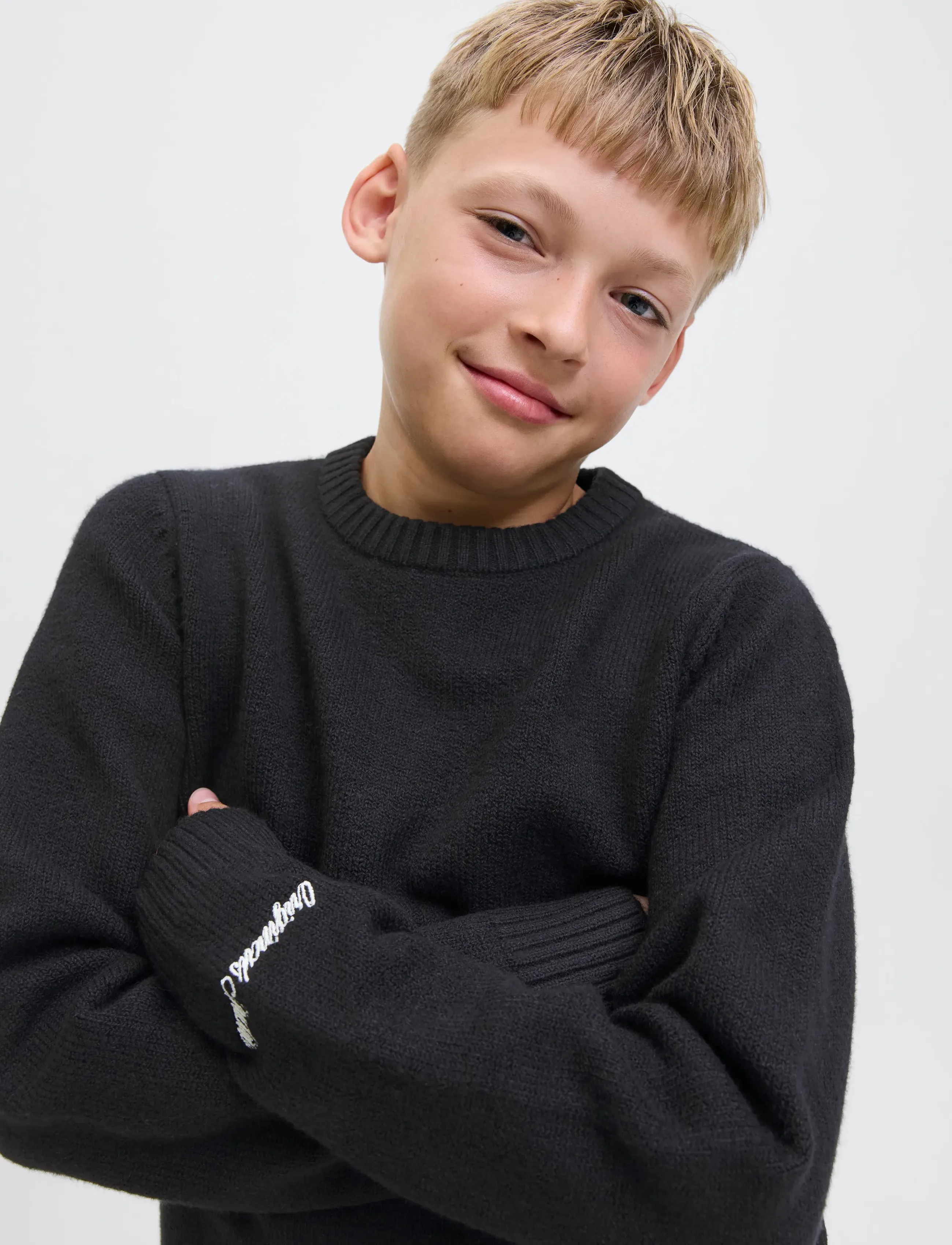 Jack & Jones - JORNORREBRO KNIT CREW NECK SN JNR - džemprid - black - 5