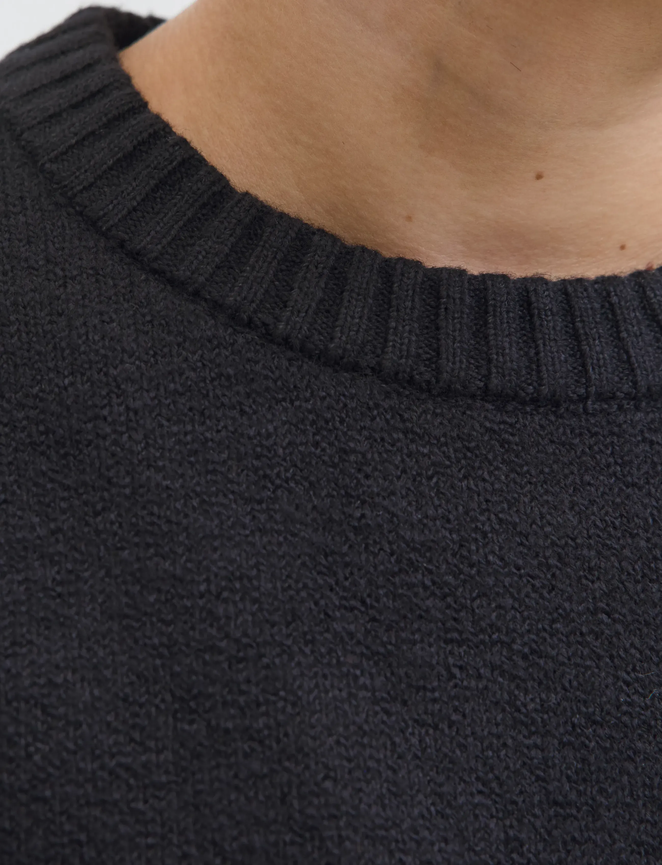 Jack & Jones JORNORREBRO KNIT CREW NECK SN JNR - Meestele - BLACK / black