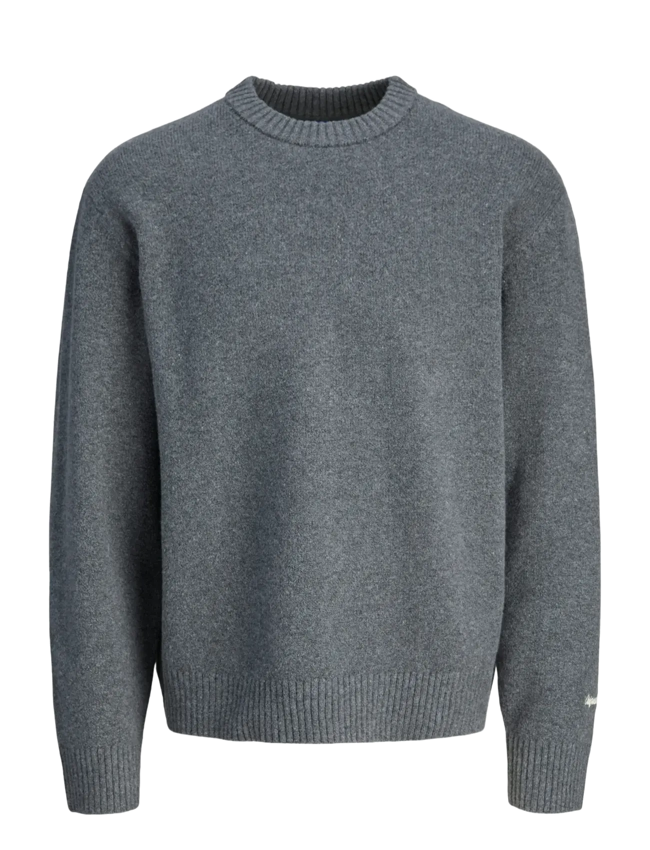 Jack & Jones JORNORREBRO KNIT CREW NECK SN JNR - Strickmode - DARK GREY MELANGE / grey