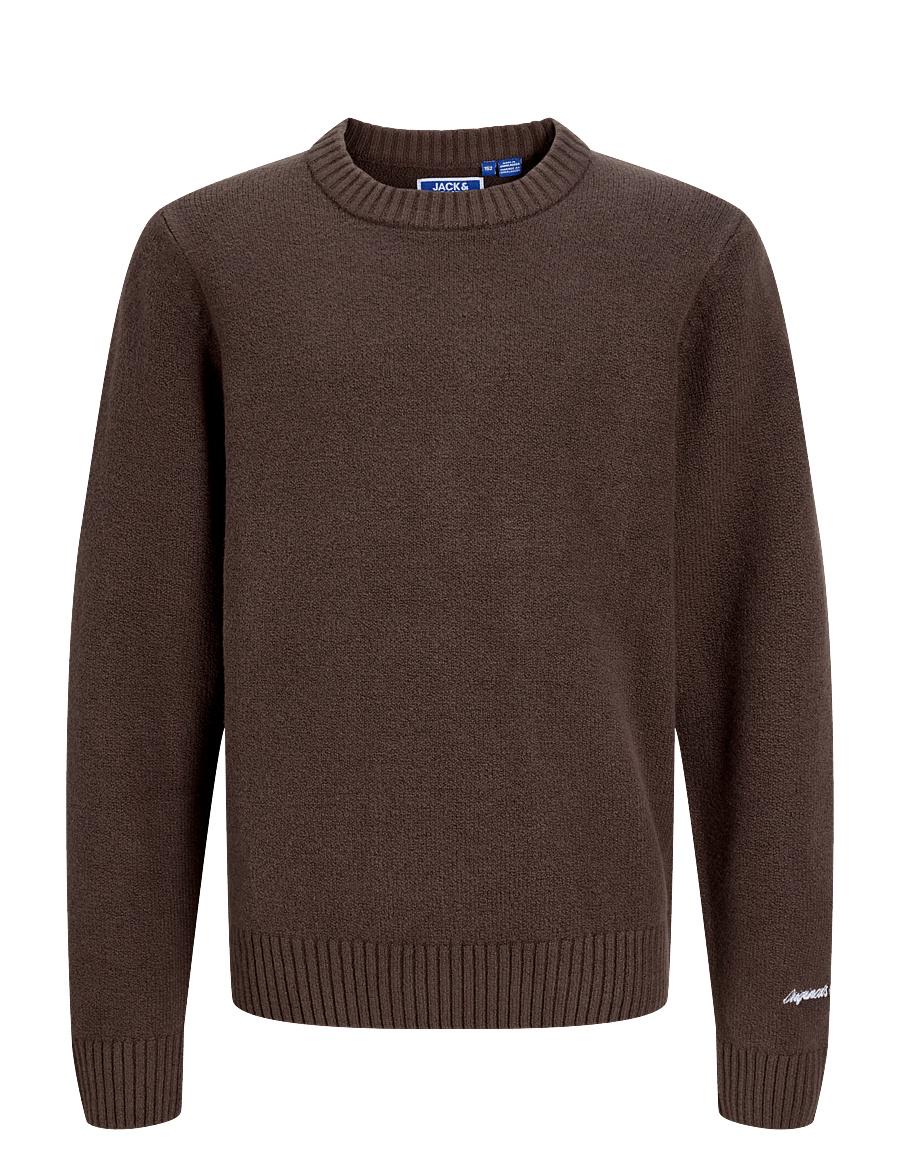 Jack & Jones - JORNORREBRO KNIT CREW NECK SN JNR - trøjer - mulch - 0