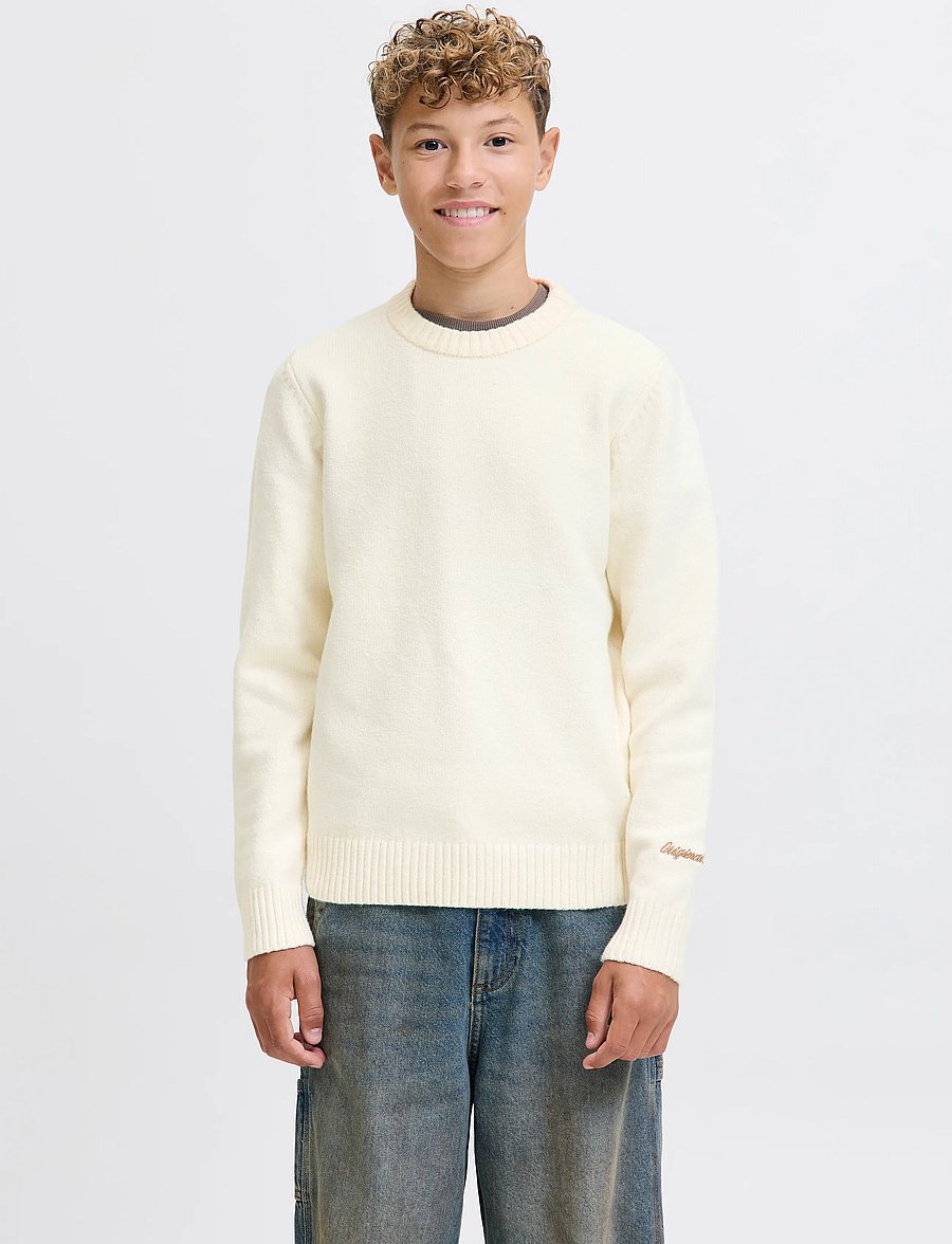 Jack & Jones - JORNORREBRO KNIT CREW NECK SN JNR - trøjer - sea salt - 0