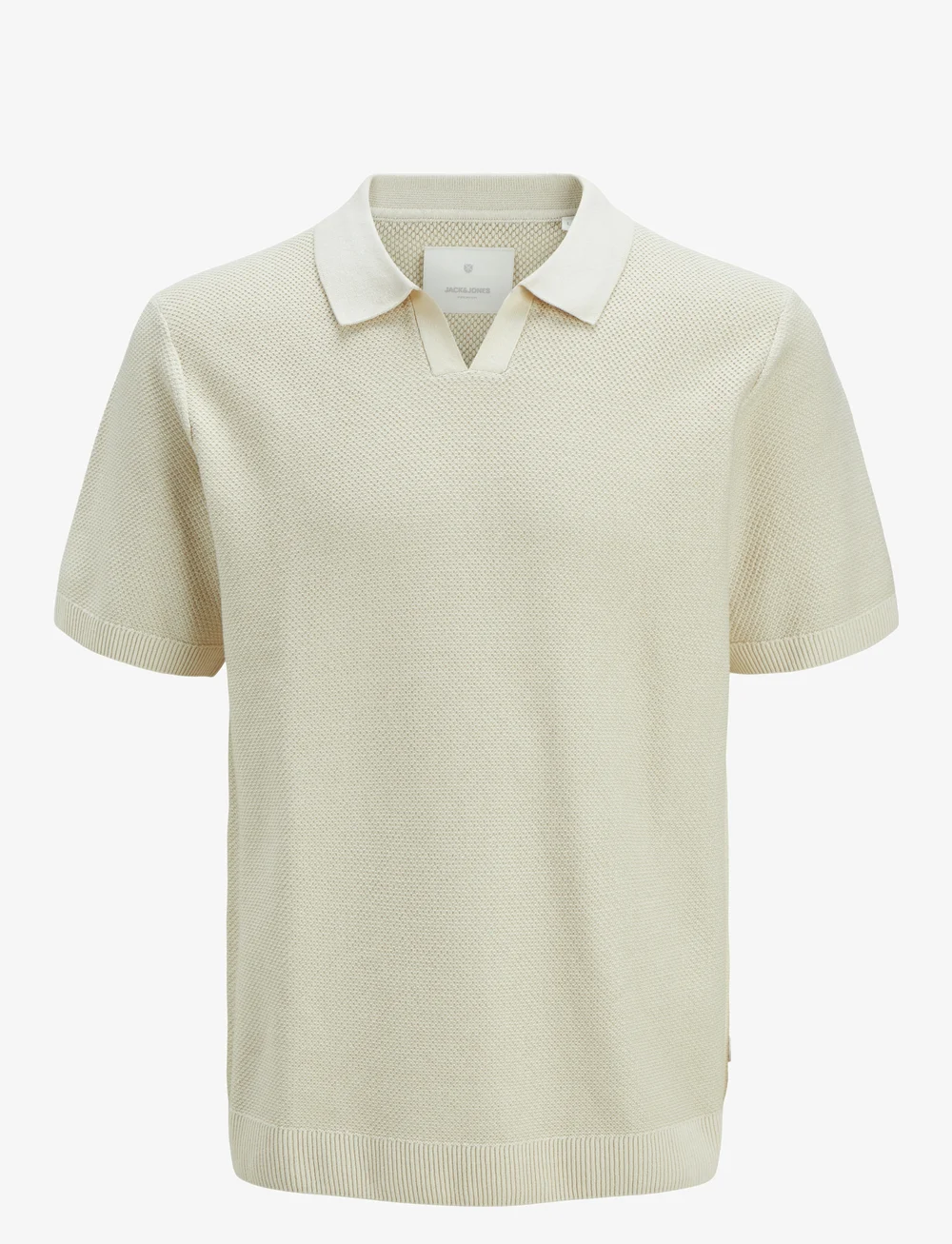 Jack & Jones - JPRCCEASTON KNIT SPLIT NECK SS JNR - kurzärmelig - whitecap gray - 1