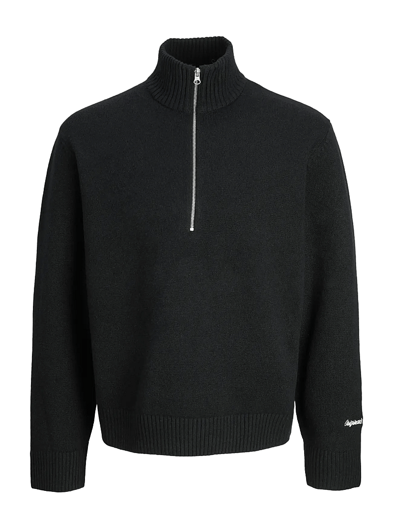 Jack & Jones - JORNORREBRO KNIT HALF ZIP JNR - trøjer - black - 1