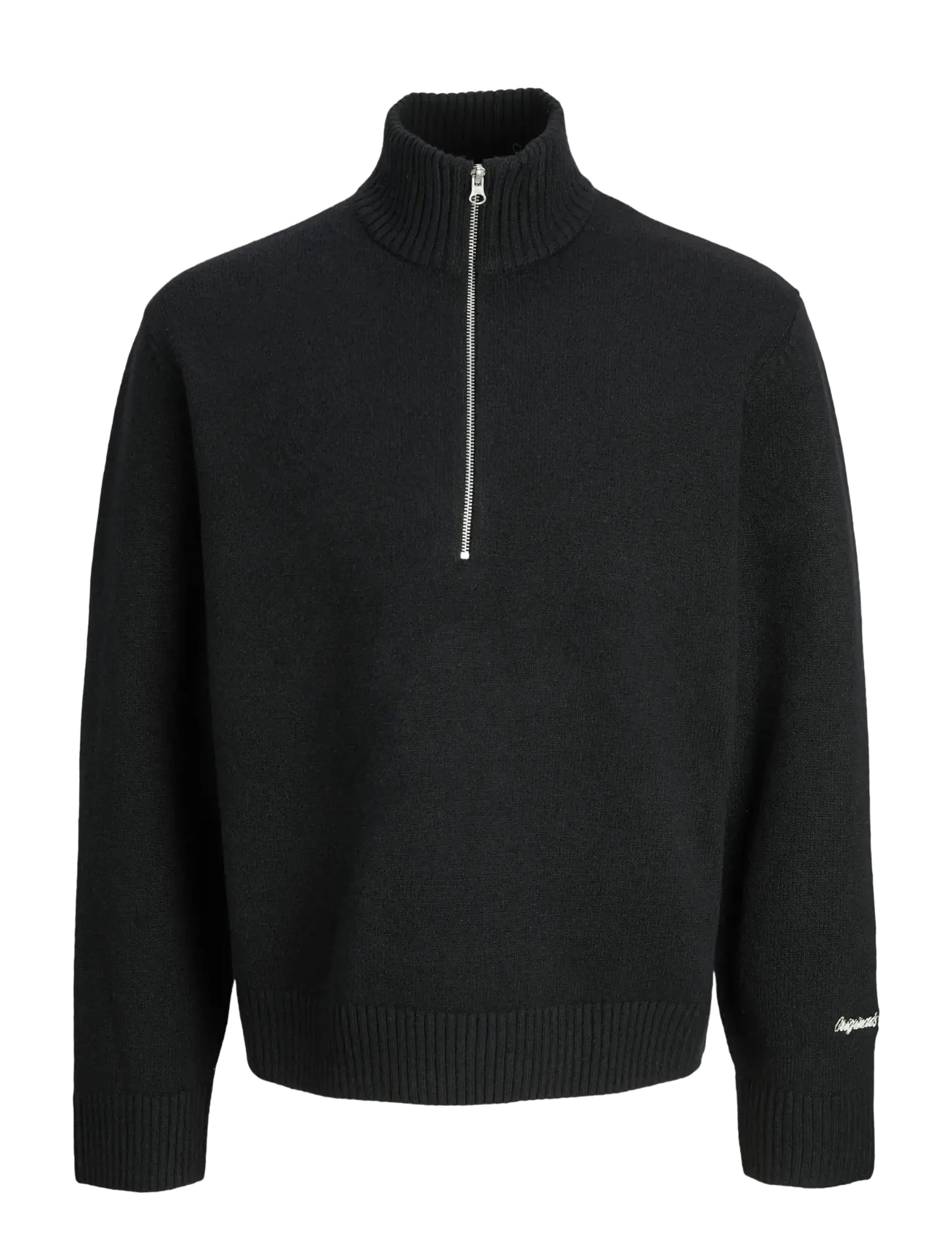 Jack & Jones JORNORREBRO KNIT HALF ZIP JNR - Trøjer - BLACK / black