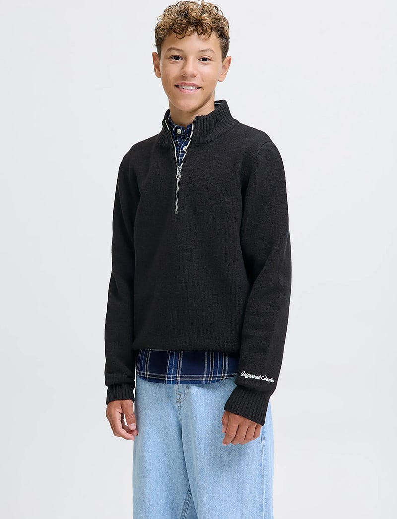 Jack & Jones - JORNORREBRO KNIT HALF ZIP JNR - trøjer - black - 0