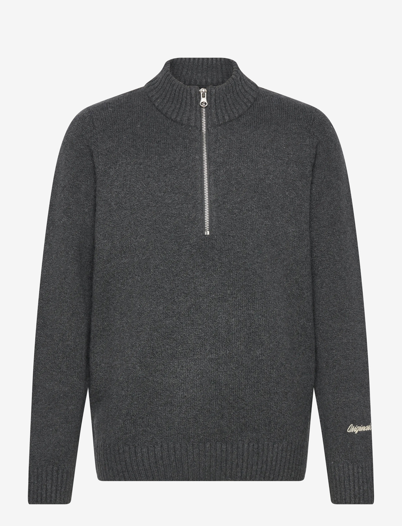 Jack & Jones - JORNORREBRO KNIT HALF ZIP JNR - jumpers - dark grey melange - 1