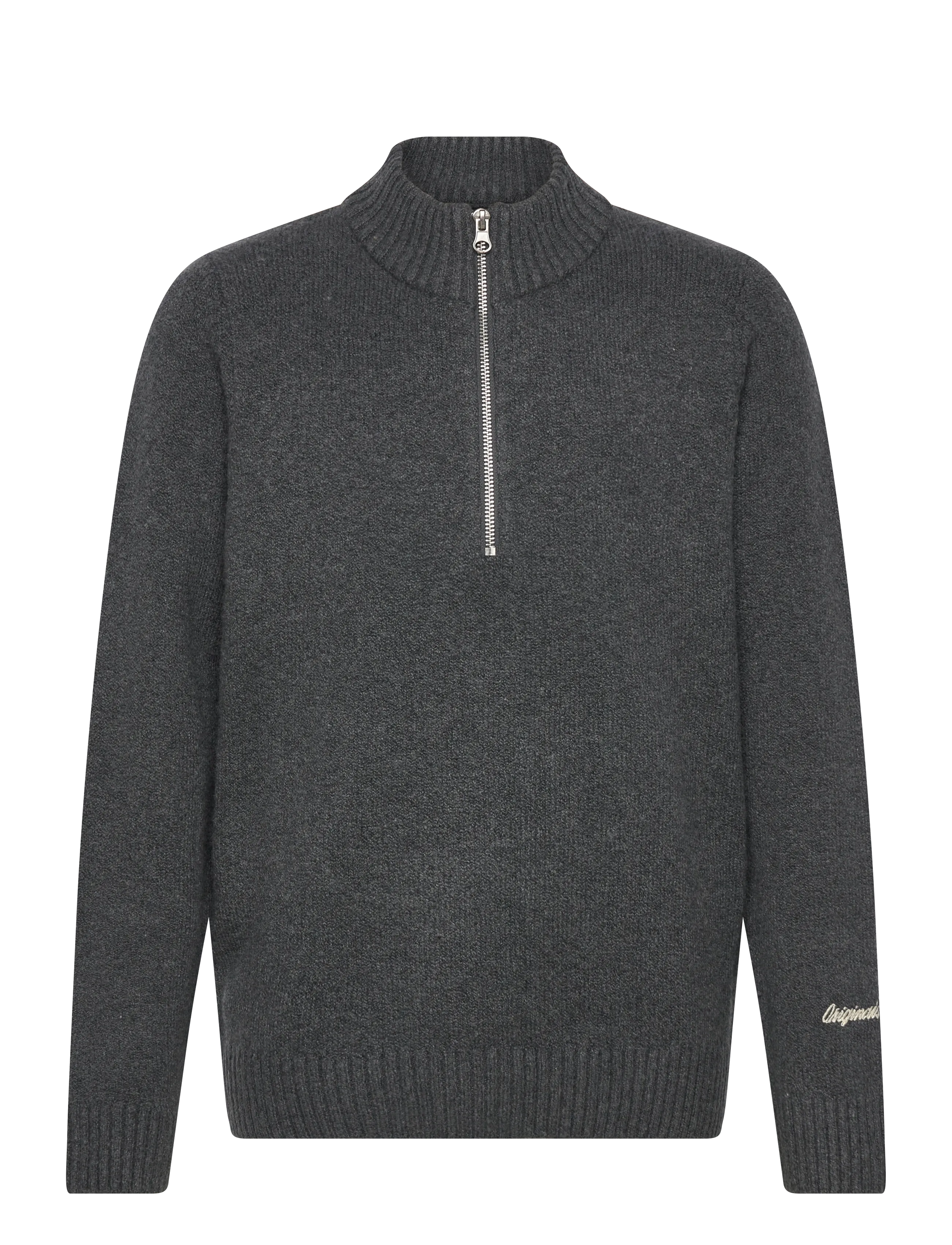 Jack & Jones - JORNORREBRO KNIT HALF ZIP JNR - peysur - dark grey melange - 1