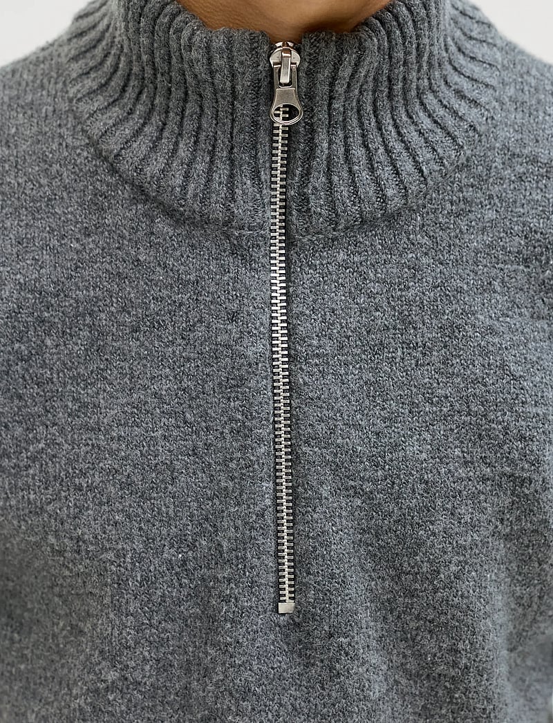 Jack & Jones - JORNORREBRO KNIT HALF ZIP JNR - jumpers - dark grey melange - 5