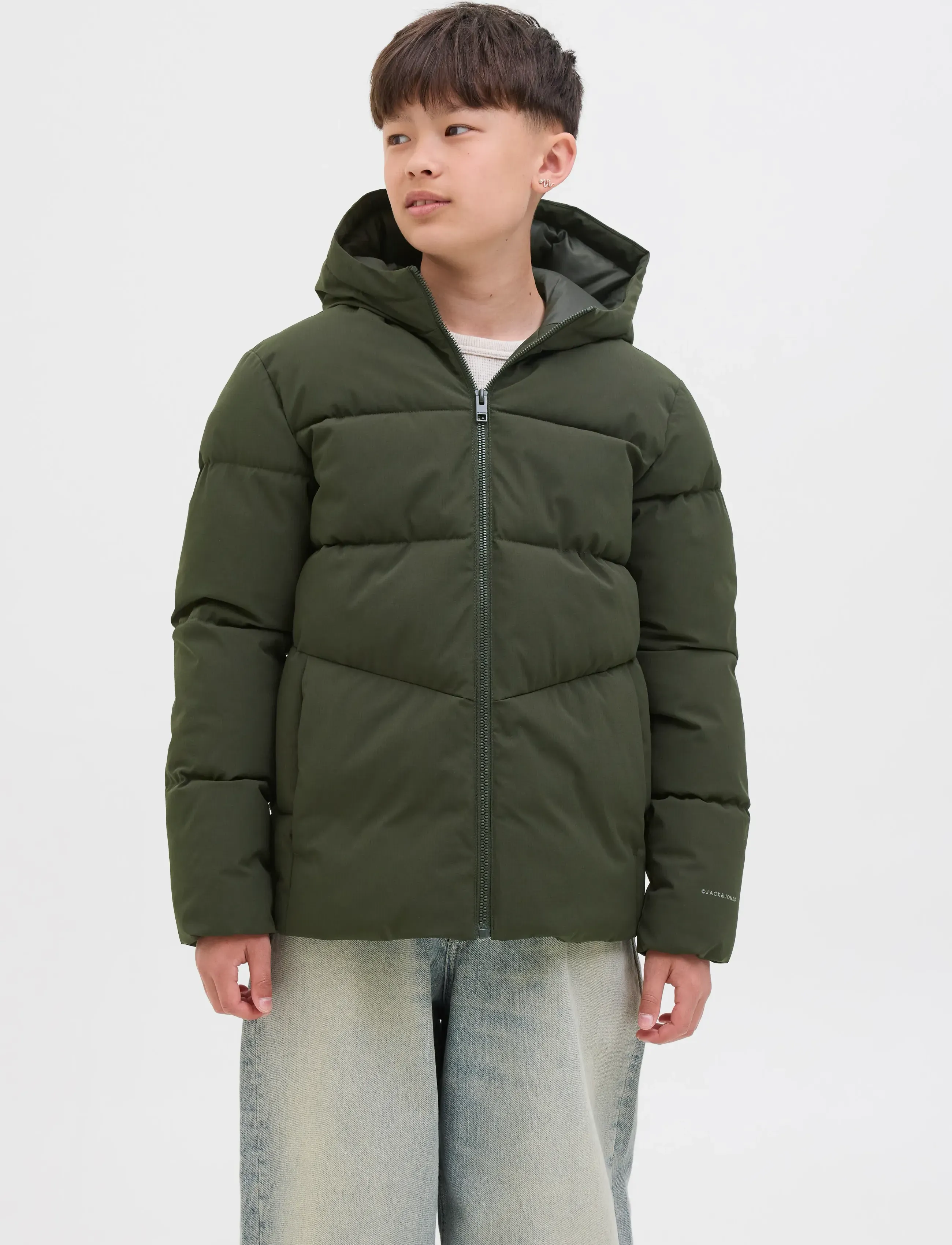Jack & Jones - JJGLOBAL PUFFER JACKET JNR - vinterjakker - rosin - 0